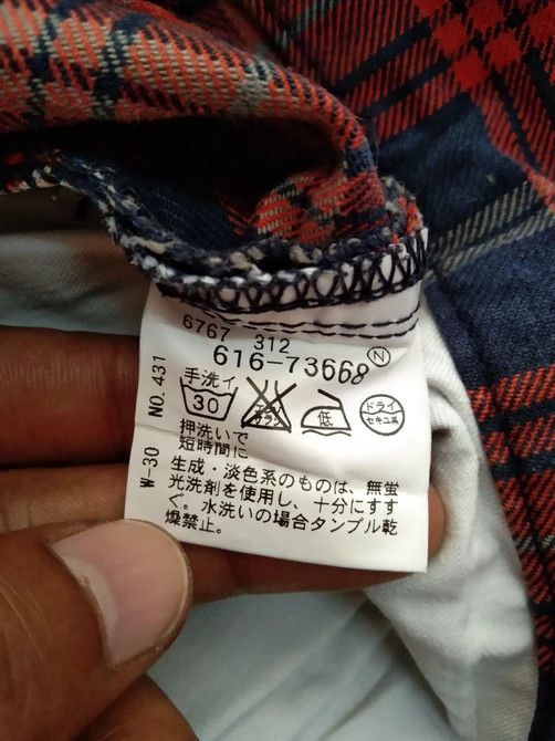 Japanese Brand Japanese Brand Red Tartan Checkered Pants Size US 31 - 10 Thumbnail