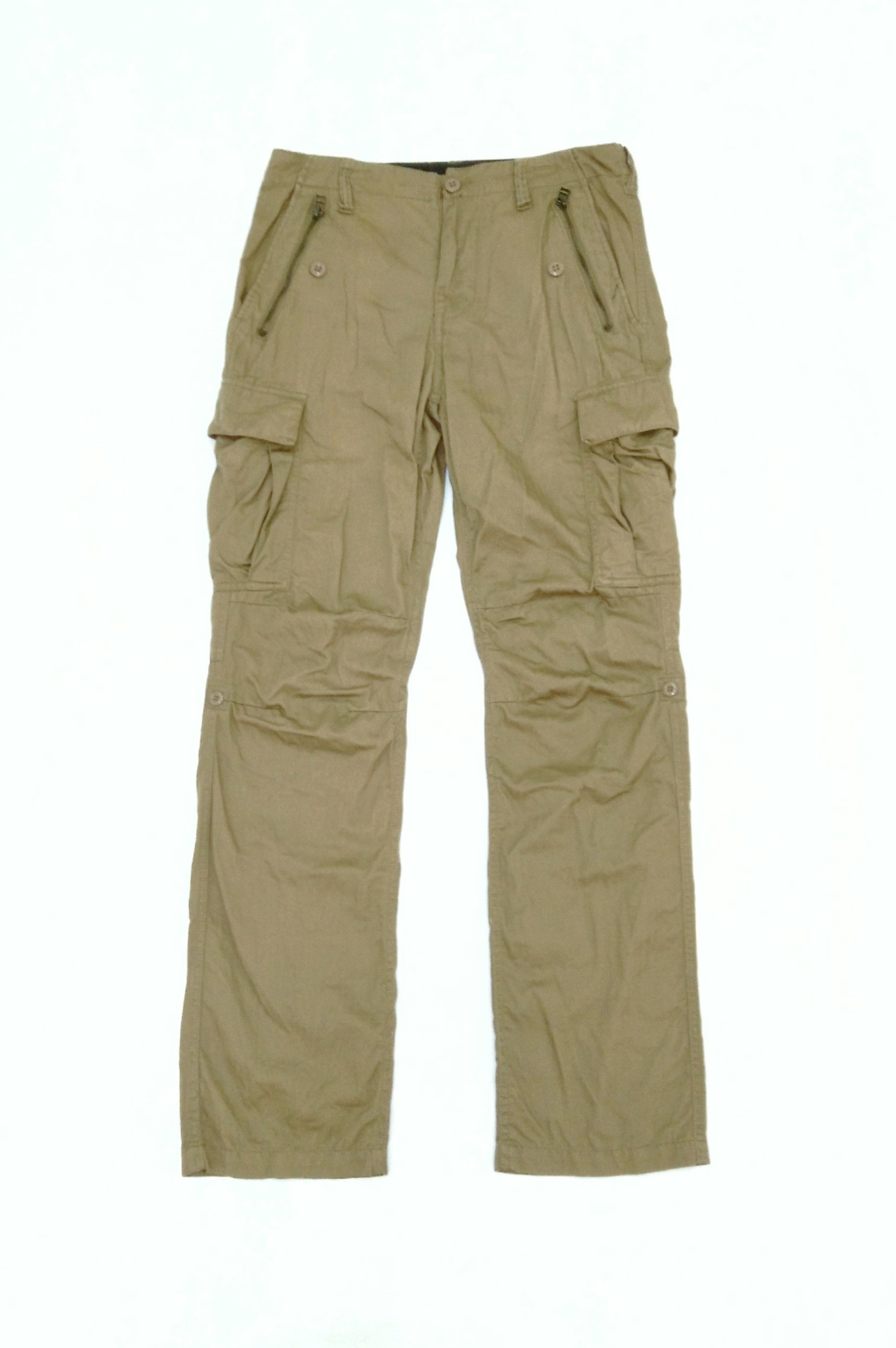 image of Vintage Light Brown Multipocket Cargo Pants, Men's (Size 31)