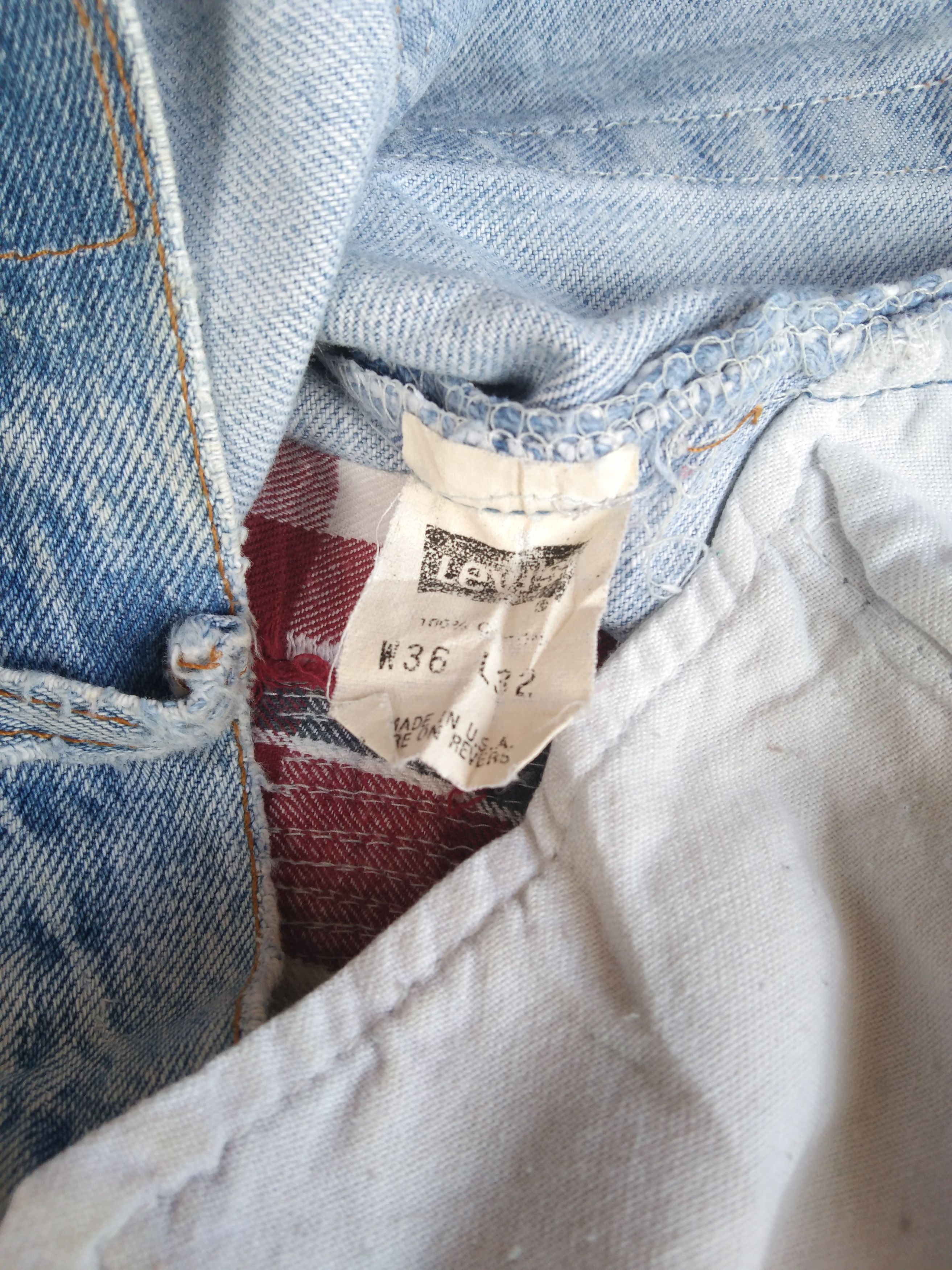 Levi's 90s Vintage Levi's 501 Made In USA Distressed Jeans 34x32 Size US 34 / EU 50 - 17 Thumbnail