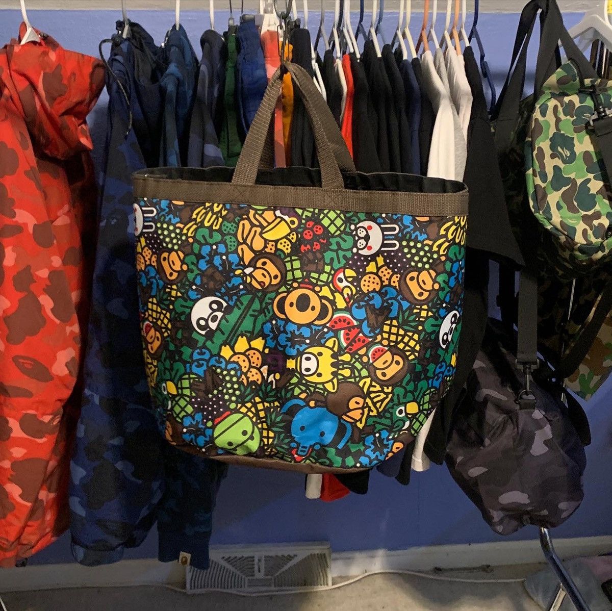 Bape Bape Baby Milo Big Bag | Grailed