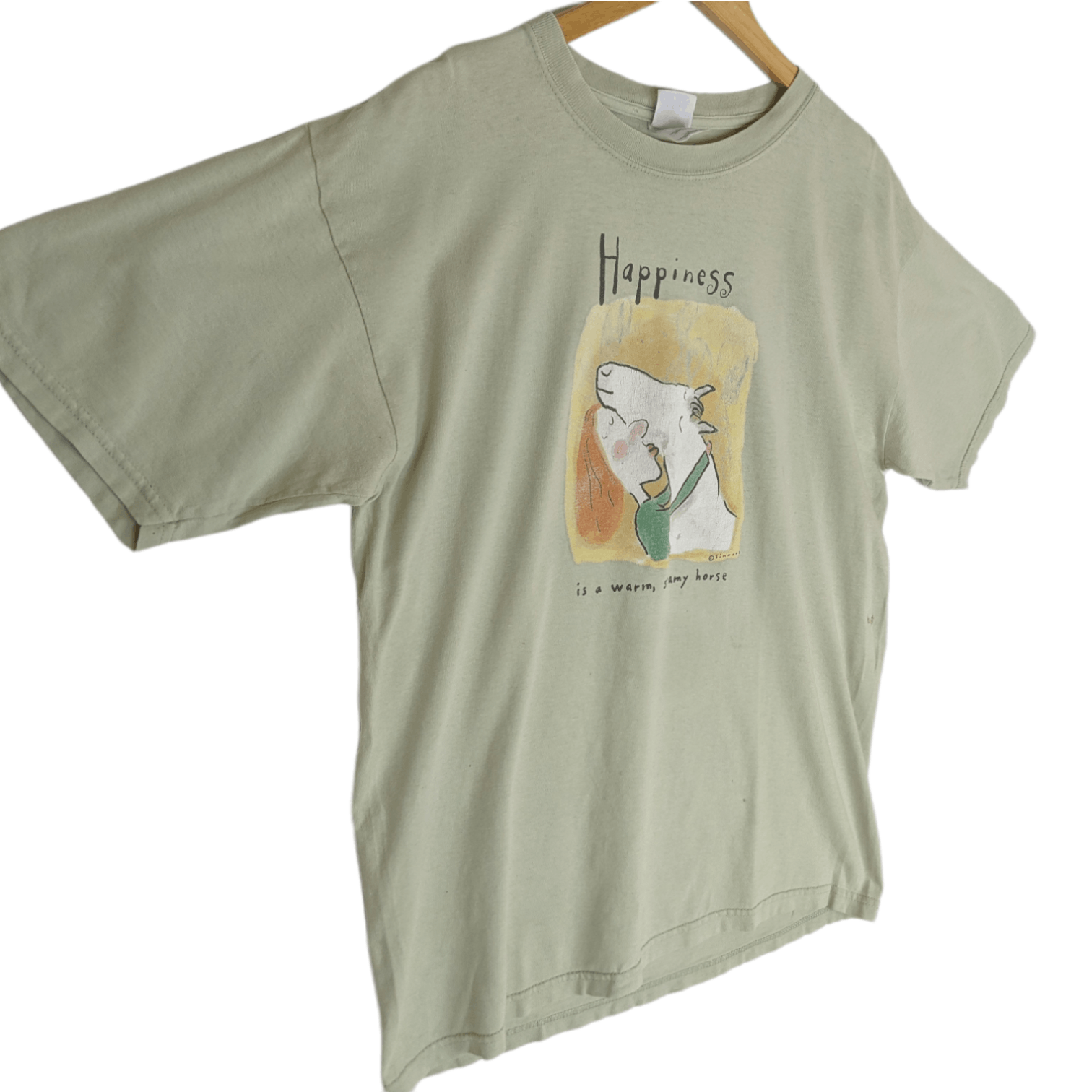 Gildan 2000's Happiness Is A Warm Painting By Timmons T-Shirt Size US L / EU 52-54 / 3 - 3 Thumbnail
