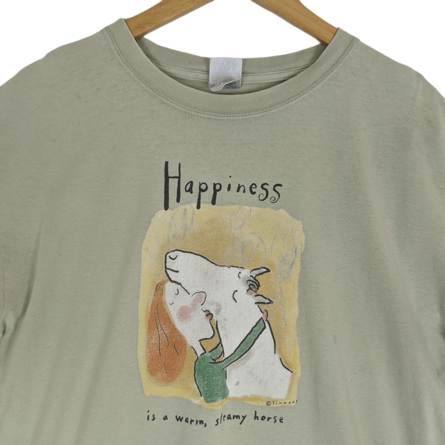 Gildan 2000's Happiness Is A Warm Painting By Timmons T-Shirt Size US L / EU 52-54 / 3 - 4 Thumbnail