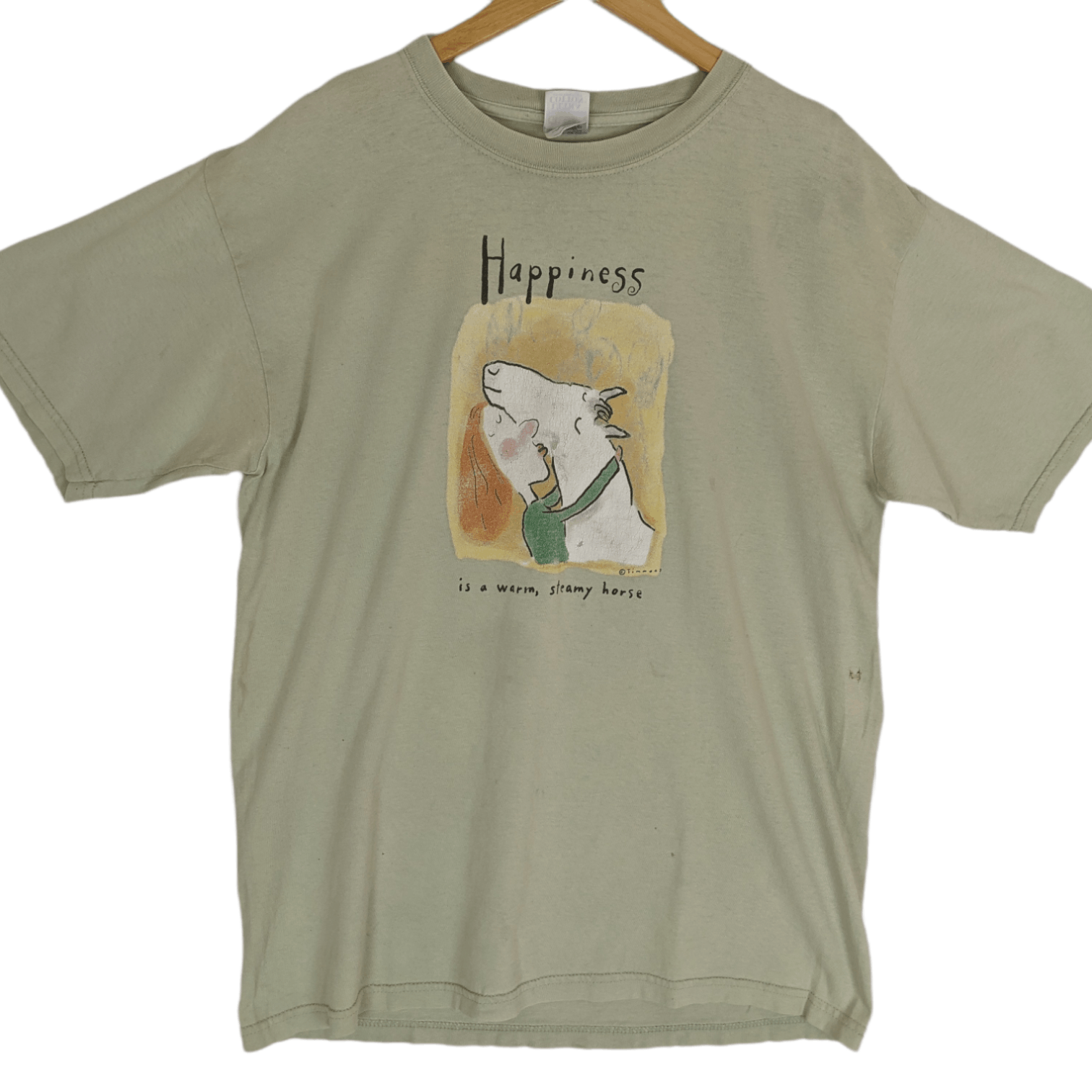 Gildan 2000's Happiness Is A Warm Painting By Timmons T-Shirt Size US L / EU 52-54 / 3 - 2 Thumbnail
