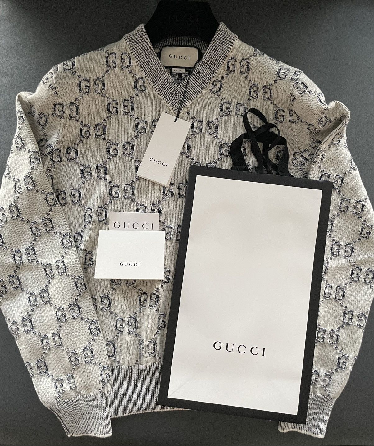 Gucci $2kRare Limited Edition Brand NEW GG Monogram Runway Sweater Size US S / EU 44-46 / 1 - 13 Thumbnail