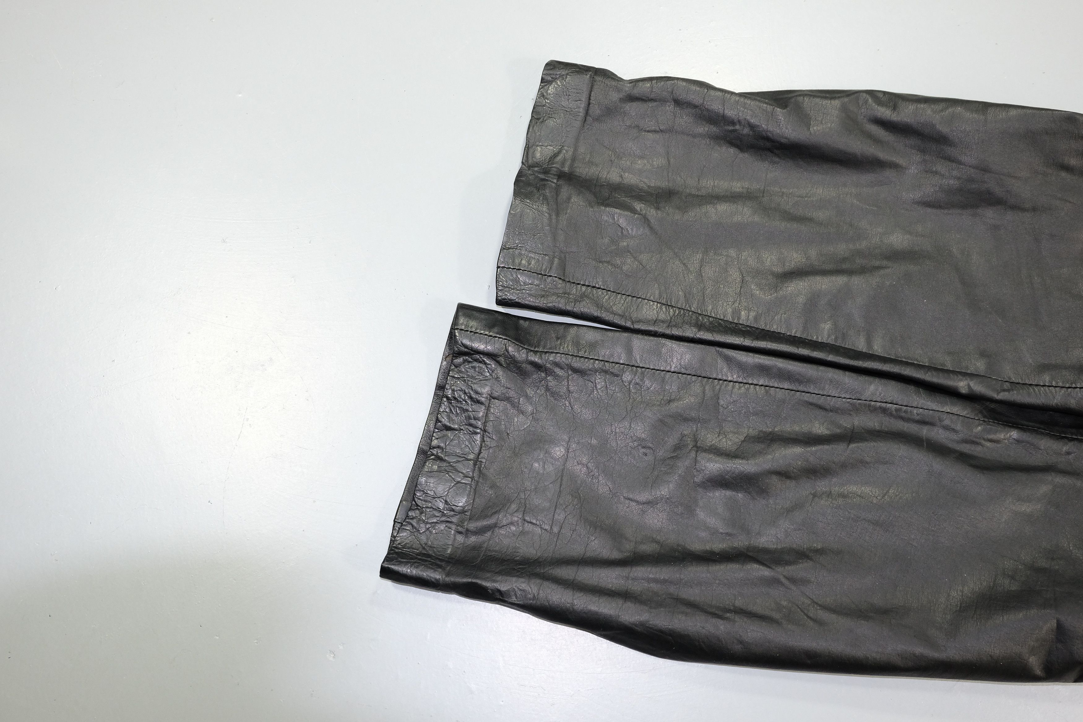 Vintage Black Soft Leather Pants Size US 32 / EU 48 - 9 Thumbnail