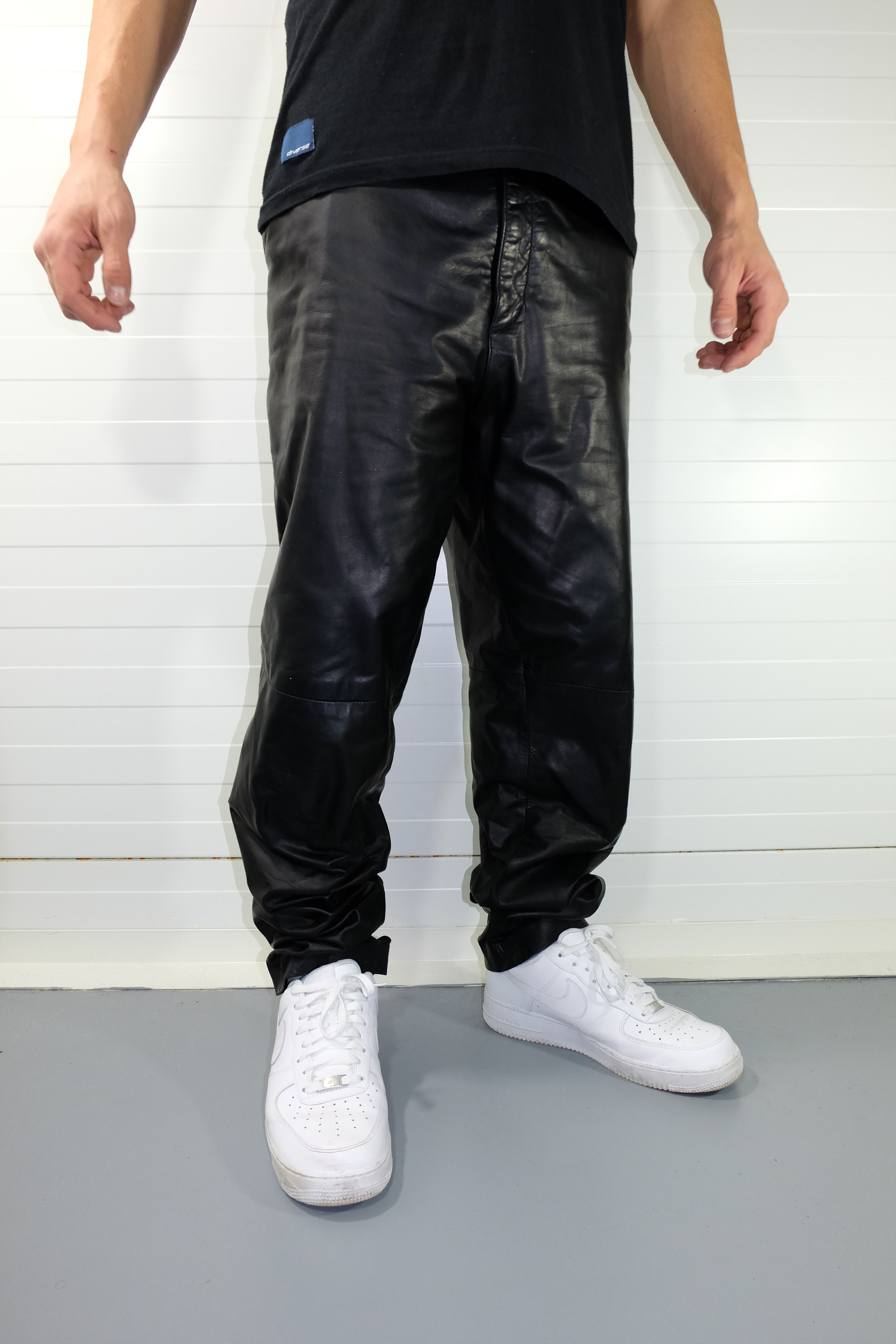 Vintage Black Soft Leather Pants Size US 32 / EU 48 - 1 Thumbnail