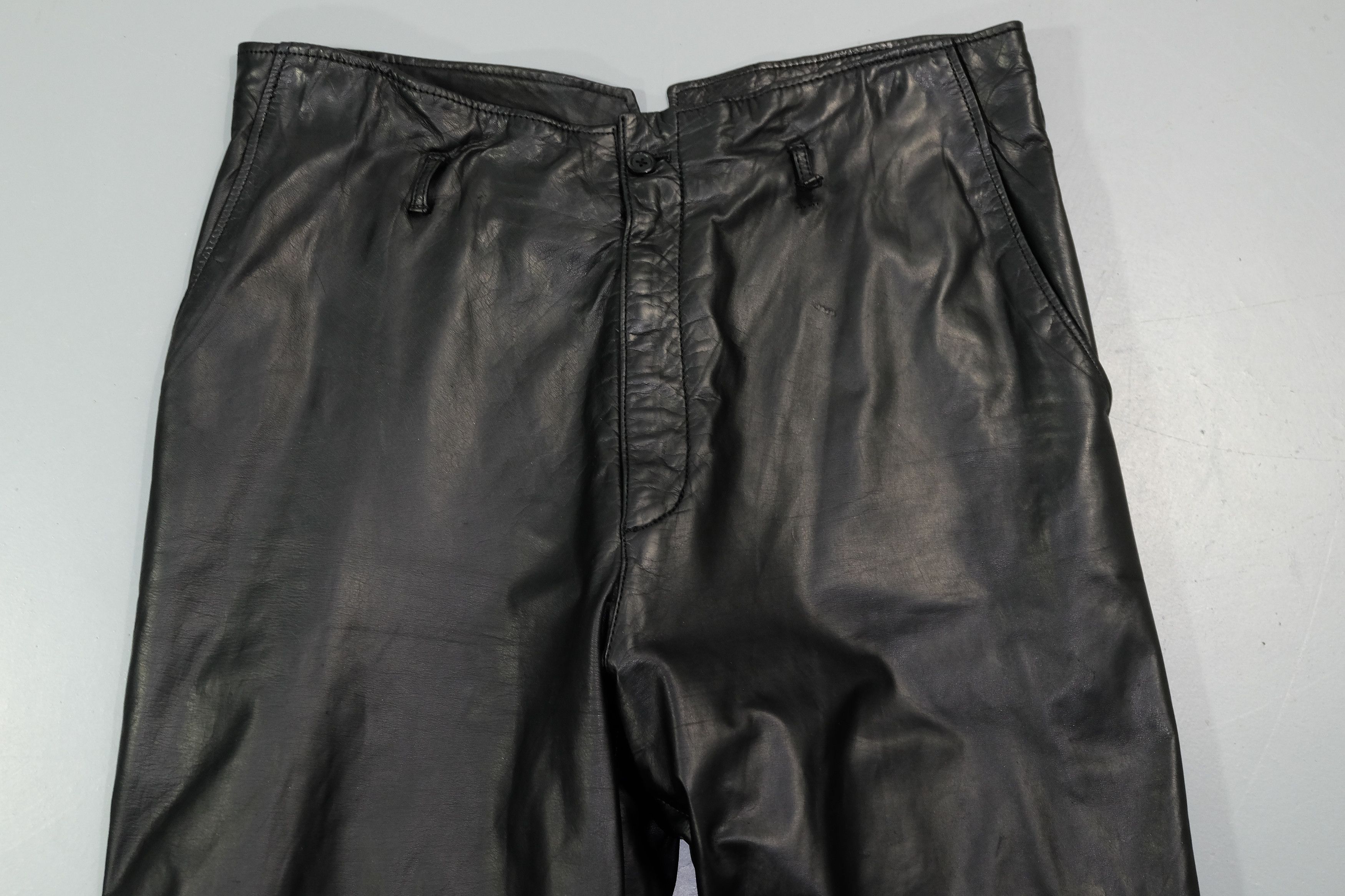 Vintage Black Soft Leather Pants Size US 32 / EU 48 - 3 Thumbnail
