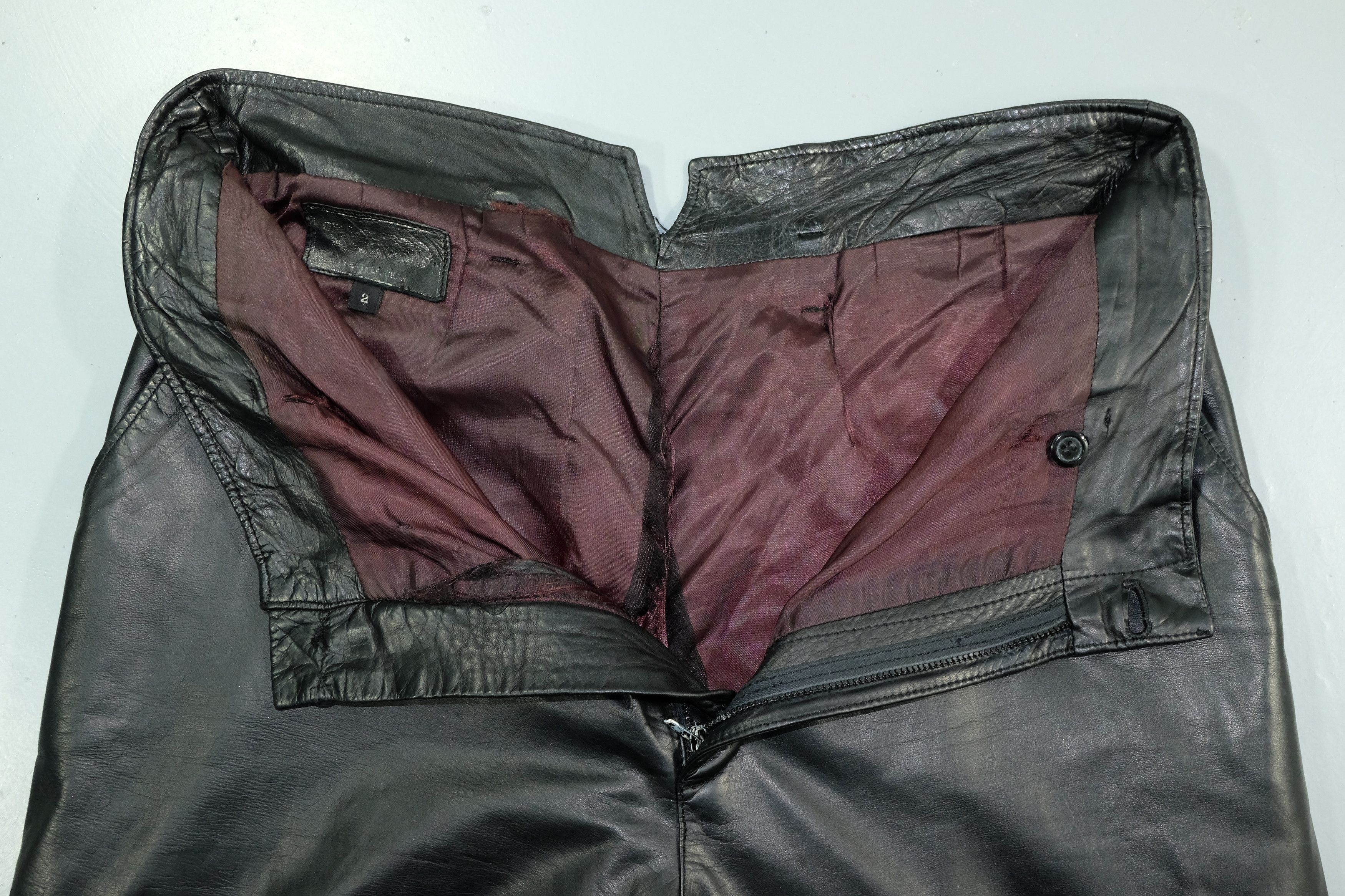 Vintage Black Soft Leather Pants Size US 32 / EU 48 - 10 Thumbnail
