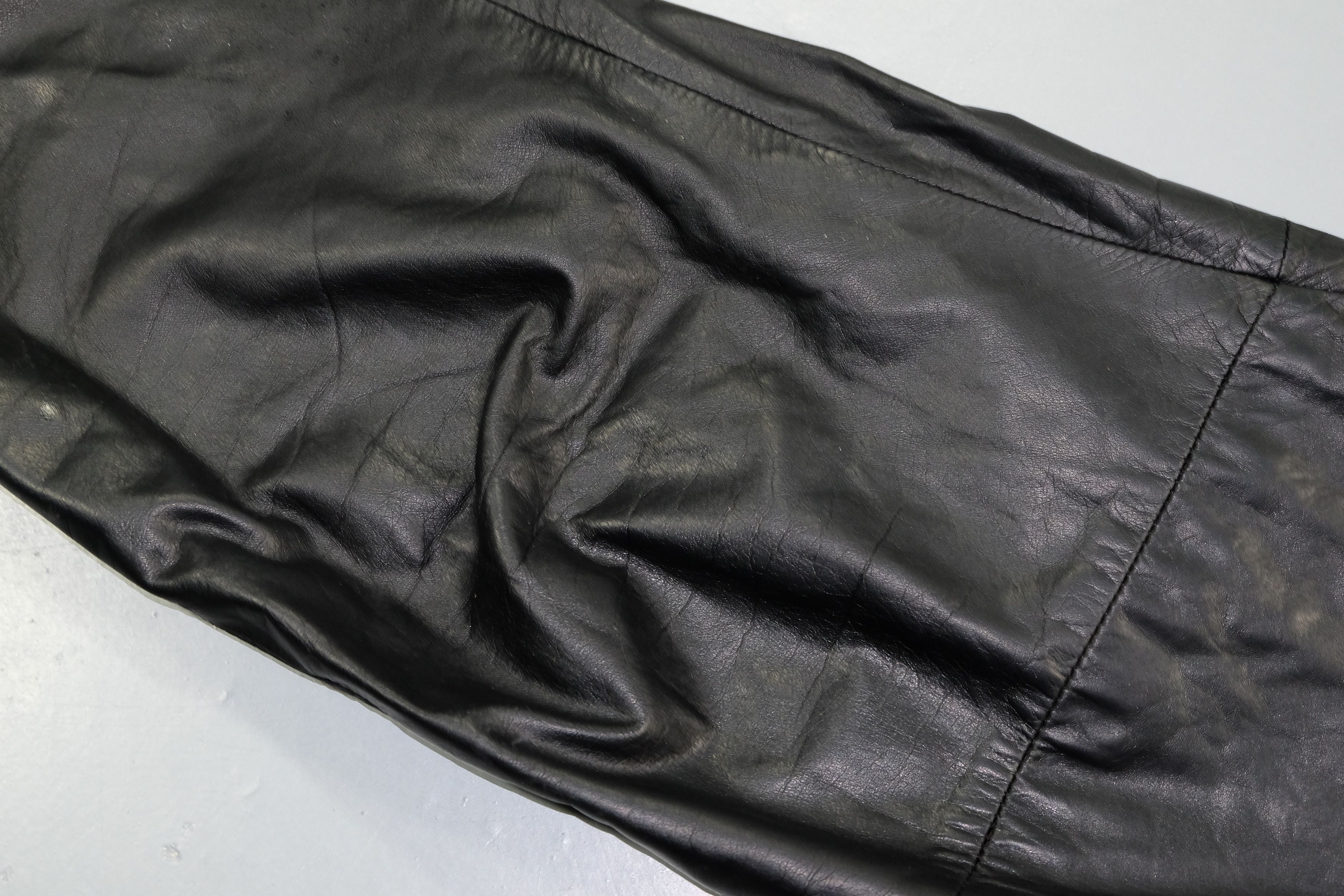 Vintage Black Soft Leather Pants Size US 32 / EU 48 - 8 Thumbnail