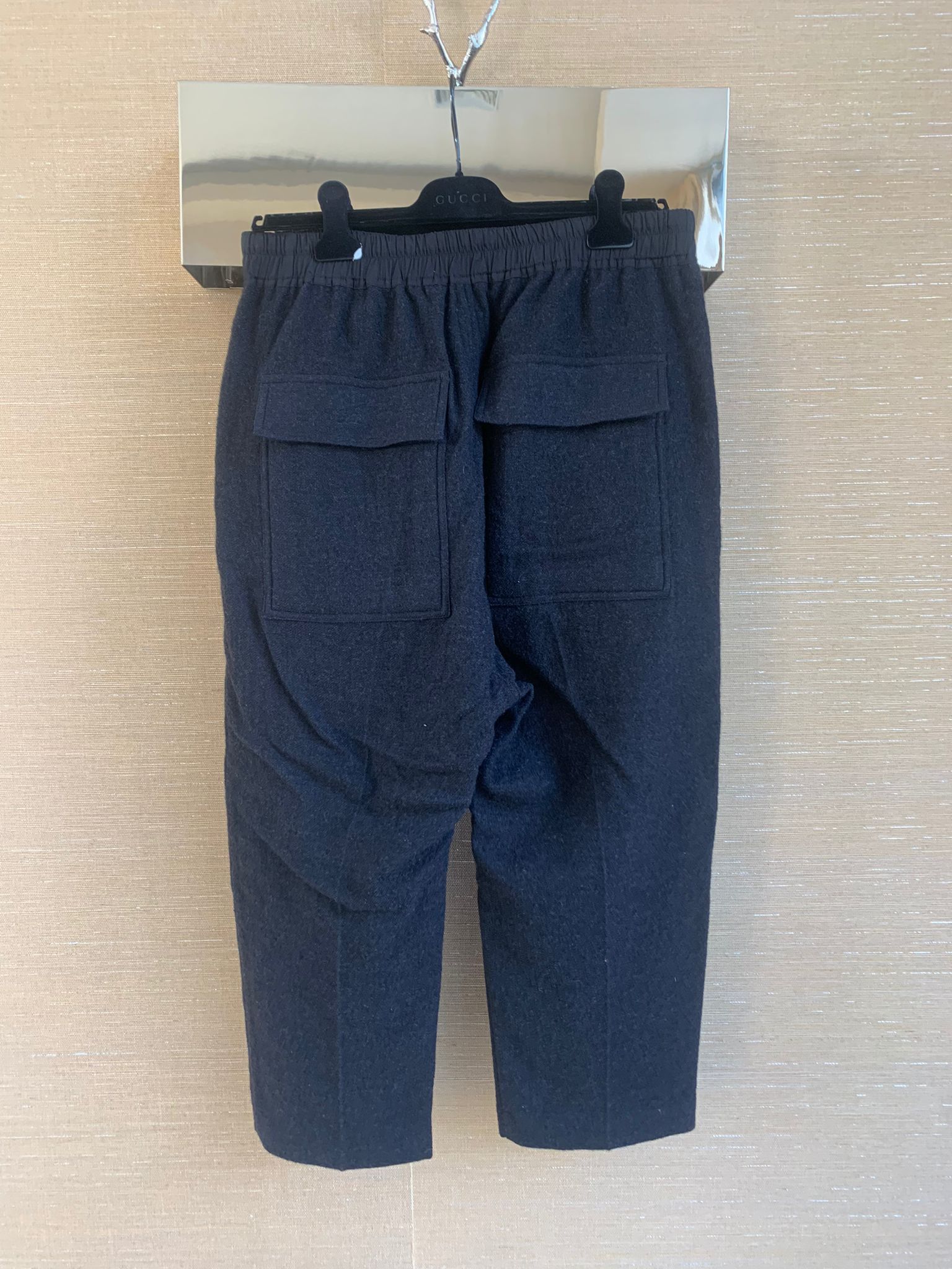 Rick Owens FW19 Drawstring Astaires Cropped in Anthracite Size US 36 / EU 52 - 12 Thumbnail