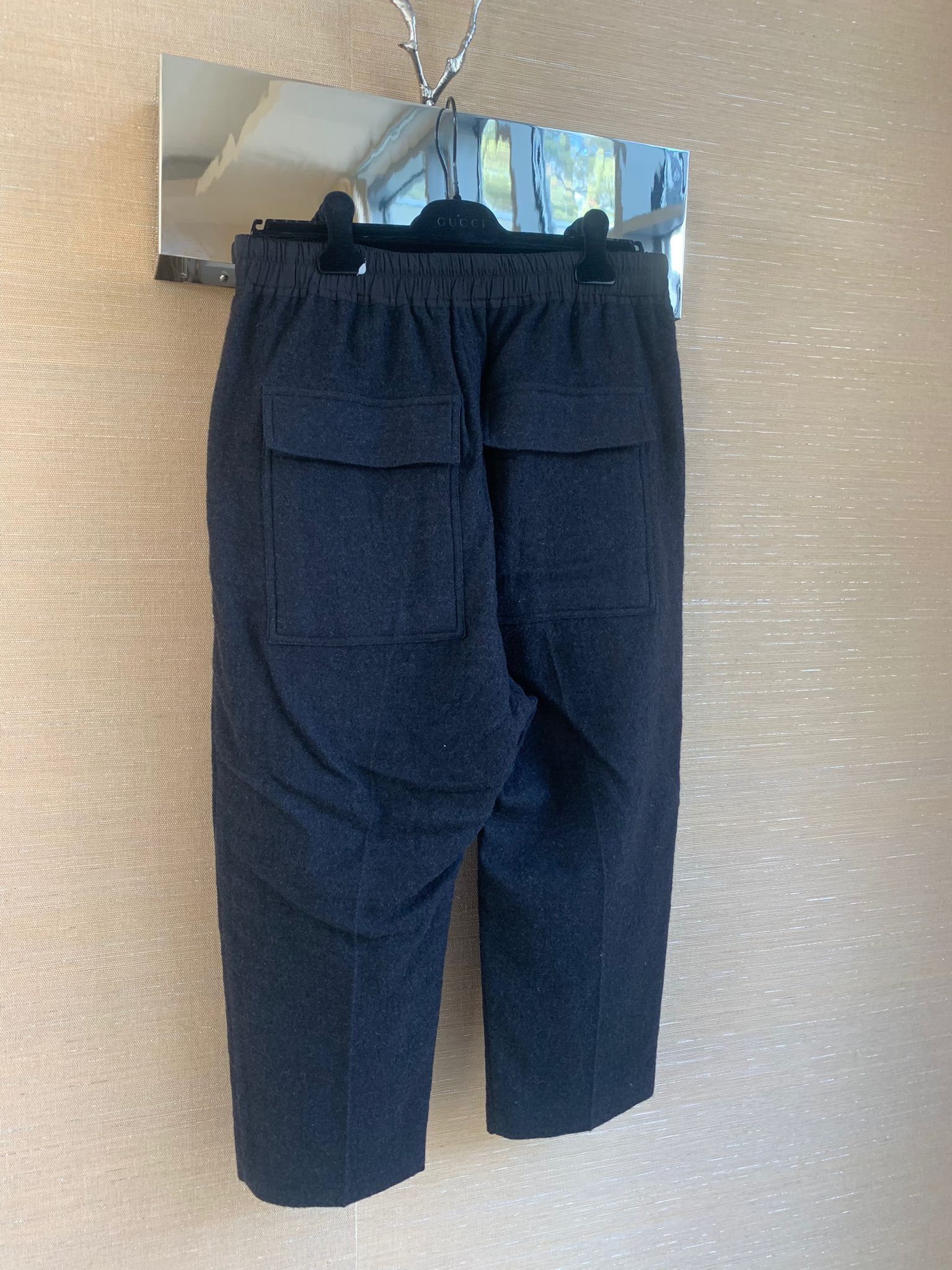 Rick Owens FW19 Drawstring Astaires Cropped in Anthracite Size US 36 / EU 52 - 16 Thumbnail