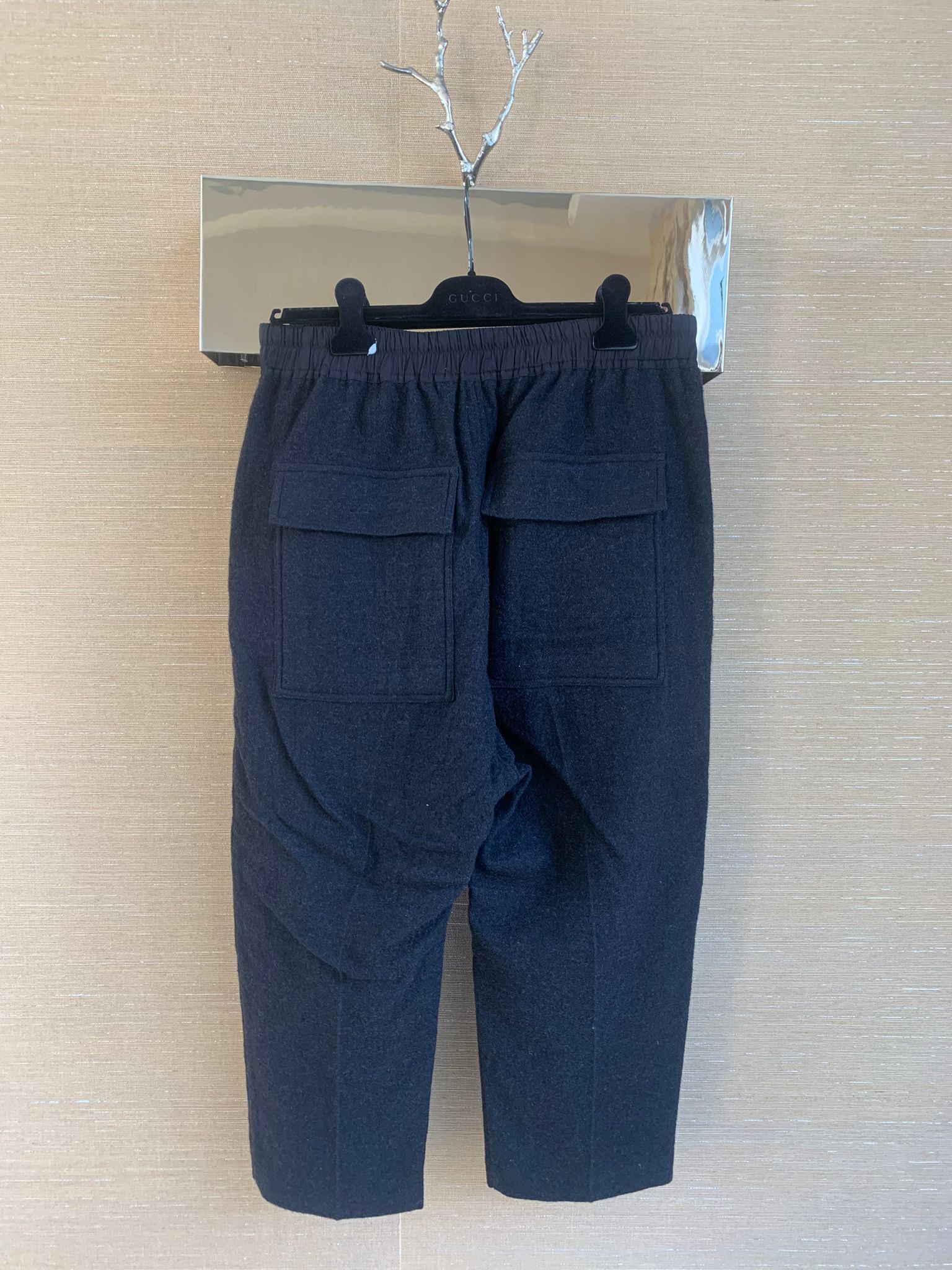 Rick Owens FW19 Drawstring Astaires Cropped in Anthracite Size US 36 / EU 52 - 13 Thumbnail