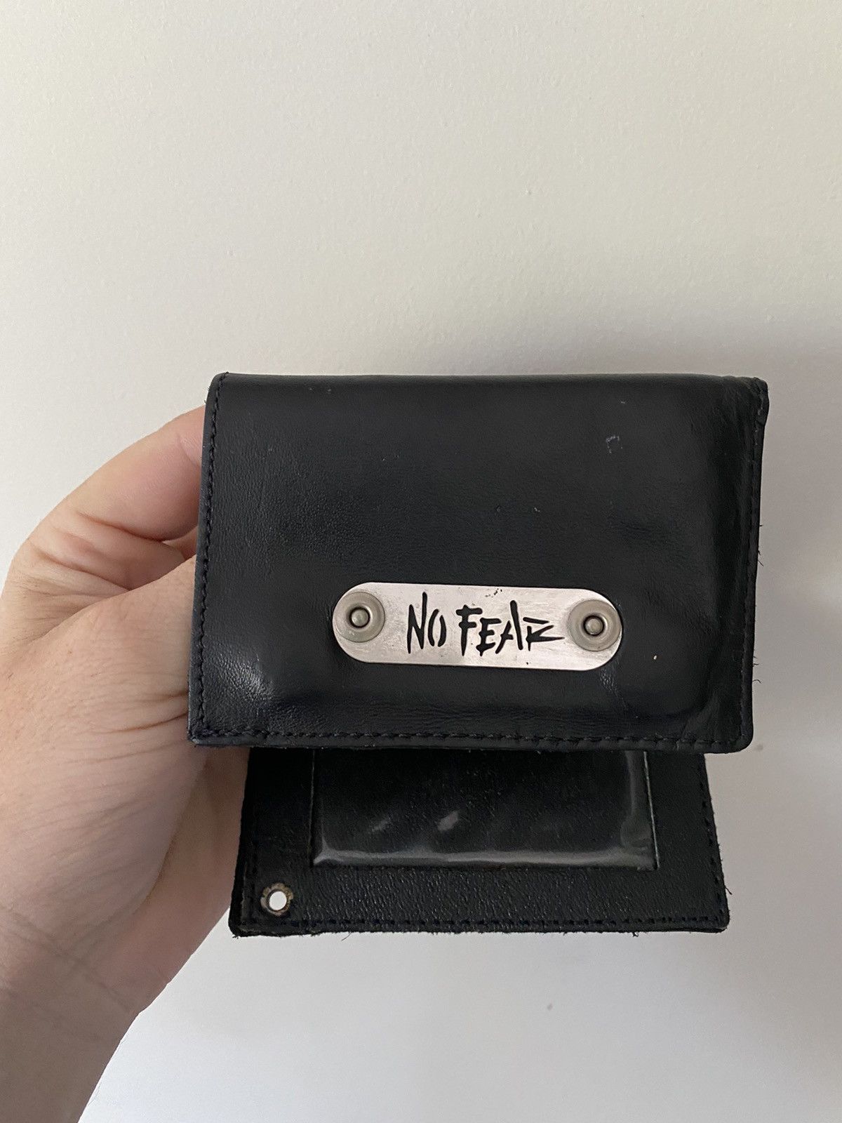 No Fear × Vintage Vintage 90’s No Fear Leather Wallet Made in USA Size ONE SIZE - 1 Thumbnail