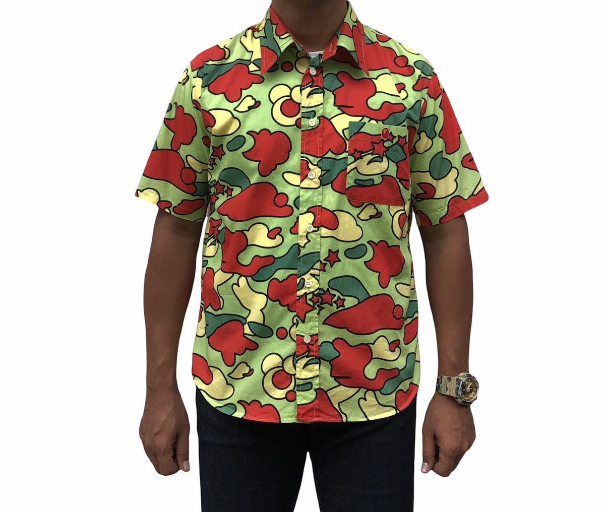 Bape OG Vintage Bape Psycje Camo Button Shirt Size US M / EU 48-50 / 2 - 3 Thumbnail