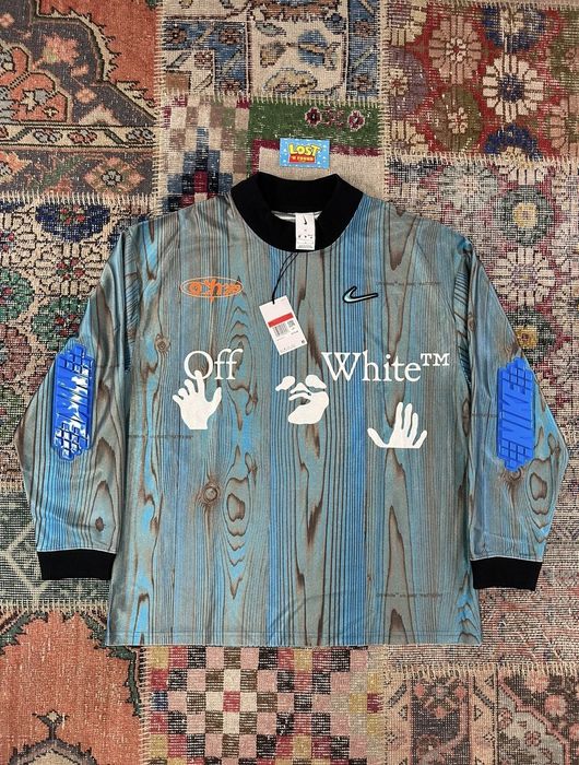 Nike Off White FW22 Nike 001 Soccer Jersey Blue ( DN1701-411