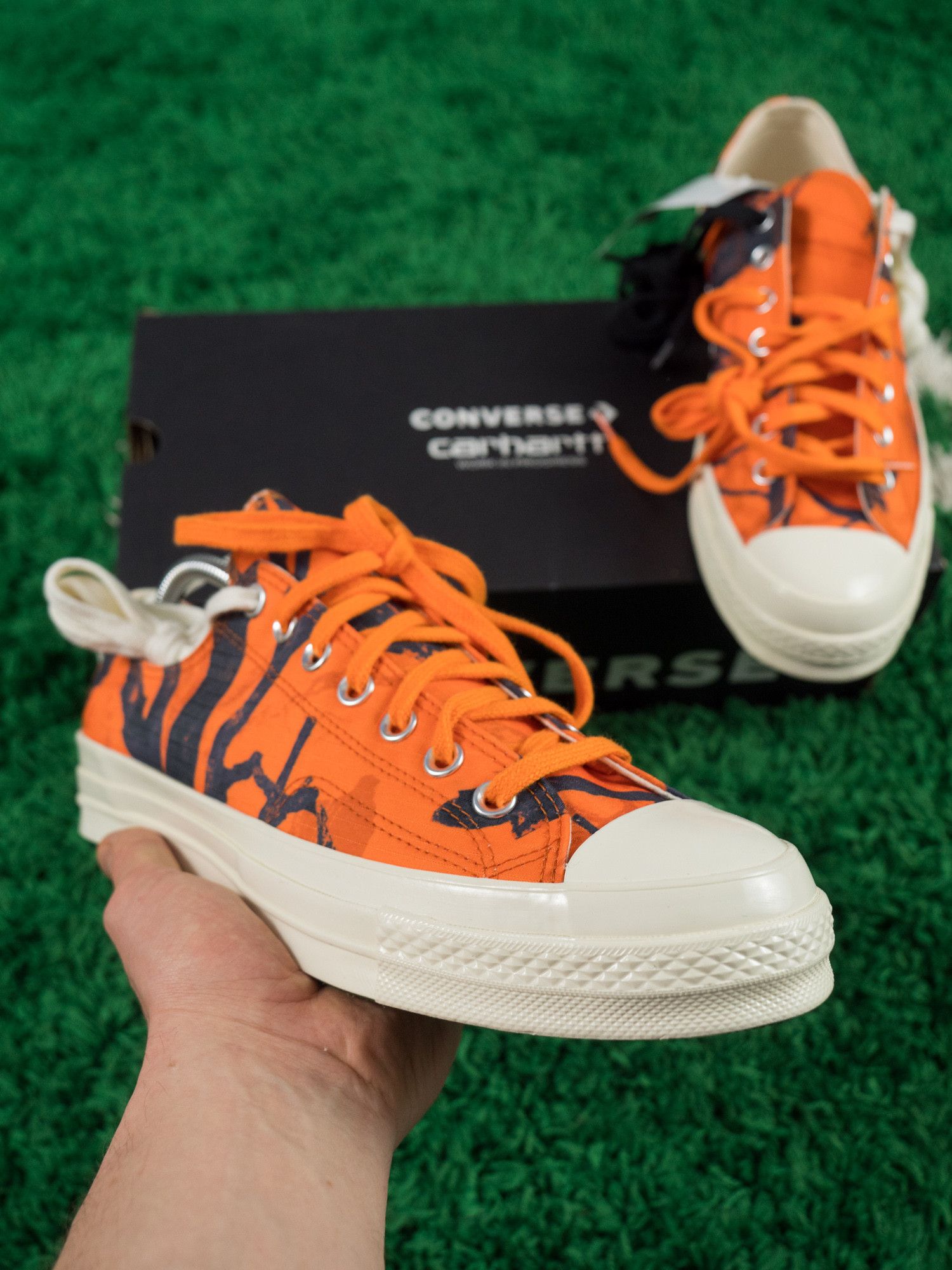 image of Carhartt Convers Chuck 70's Taylor Camo Tree Orange Shoes in Orange Camo, Men's (Size 10)