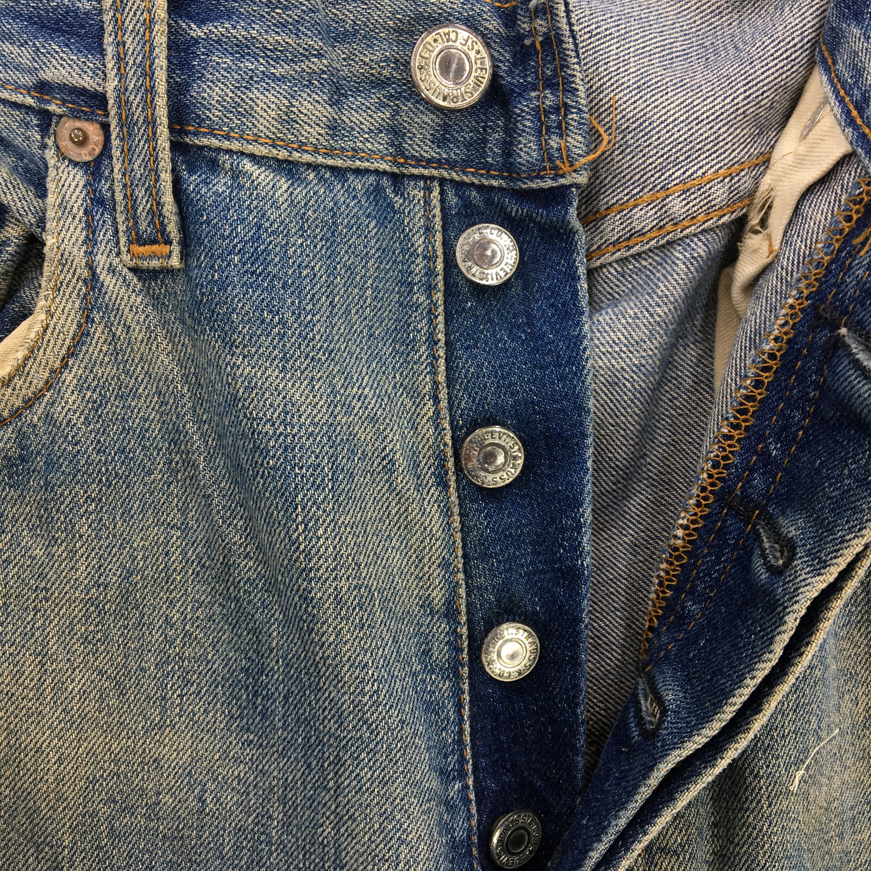 Vintage 80s Rusty Levi's 501 Distressed Selvedge Jeans Denim