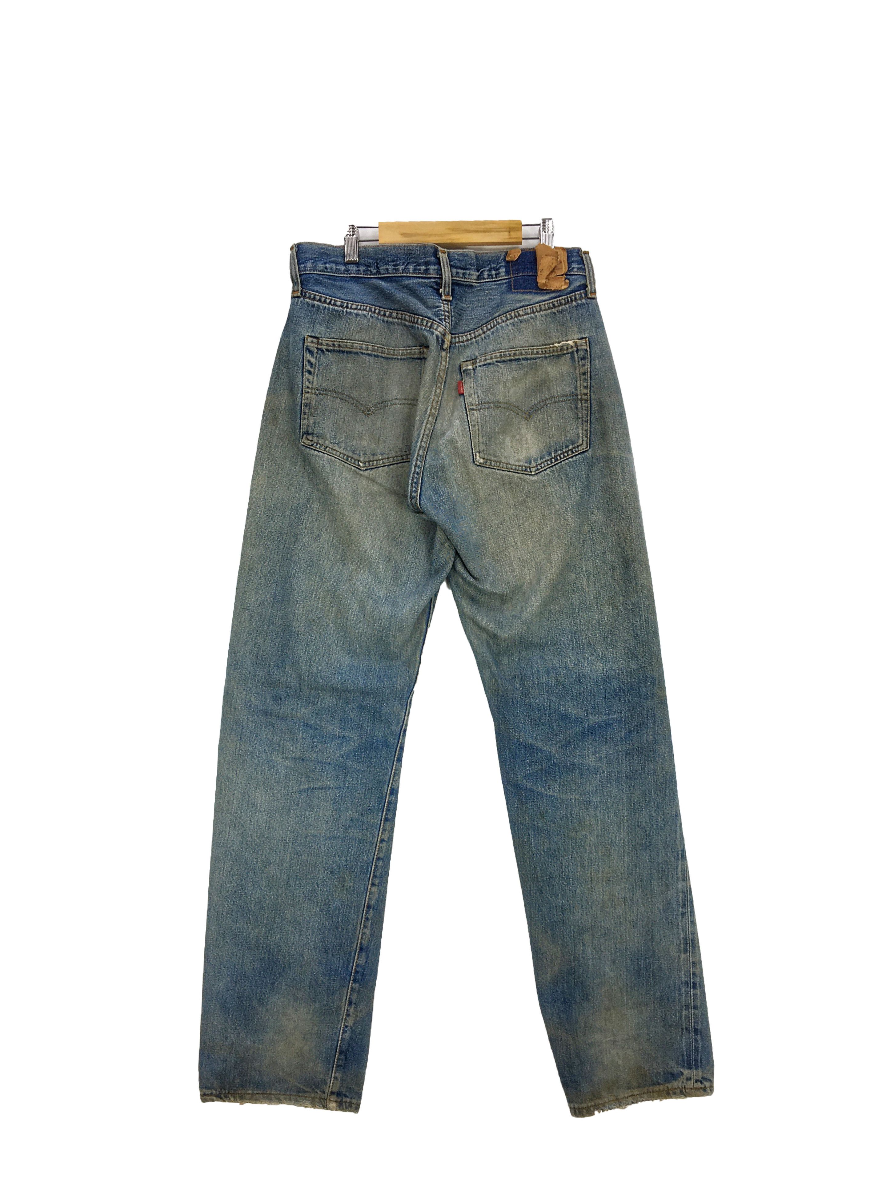 Vintage 80s Rusty Levi's 501 Distressed Selvedge Jeans Denim