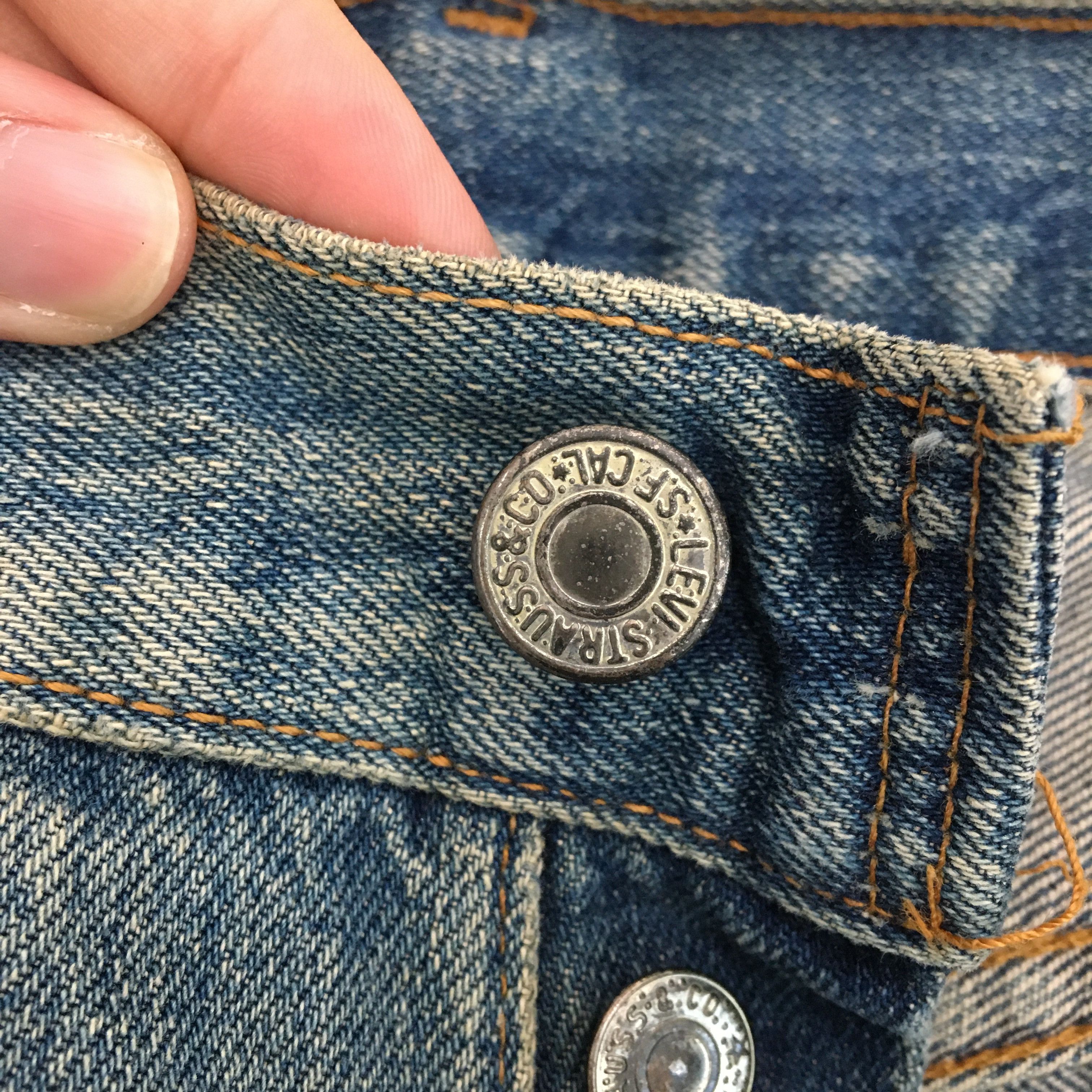 Vintage 80s Rusty Levi's 501 Distressed Selvedge Jeans Denim