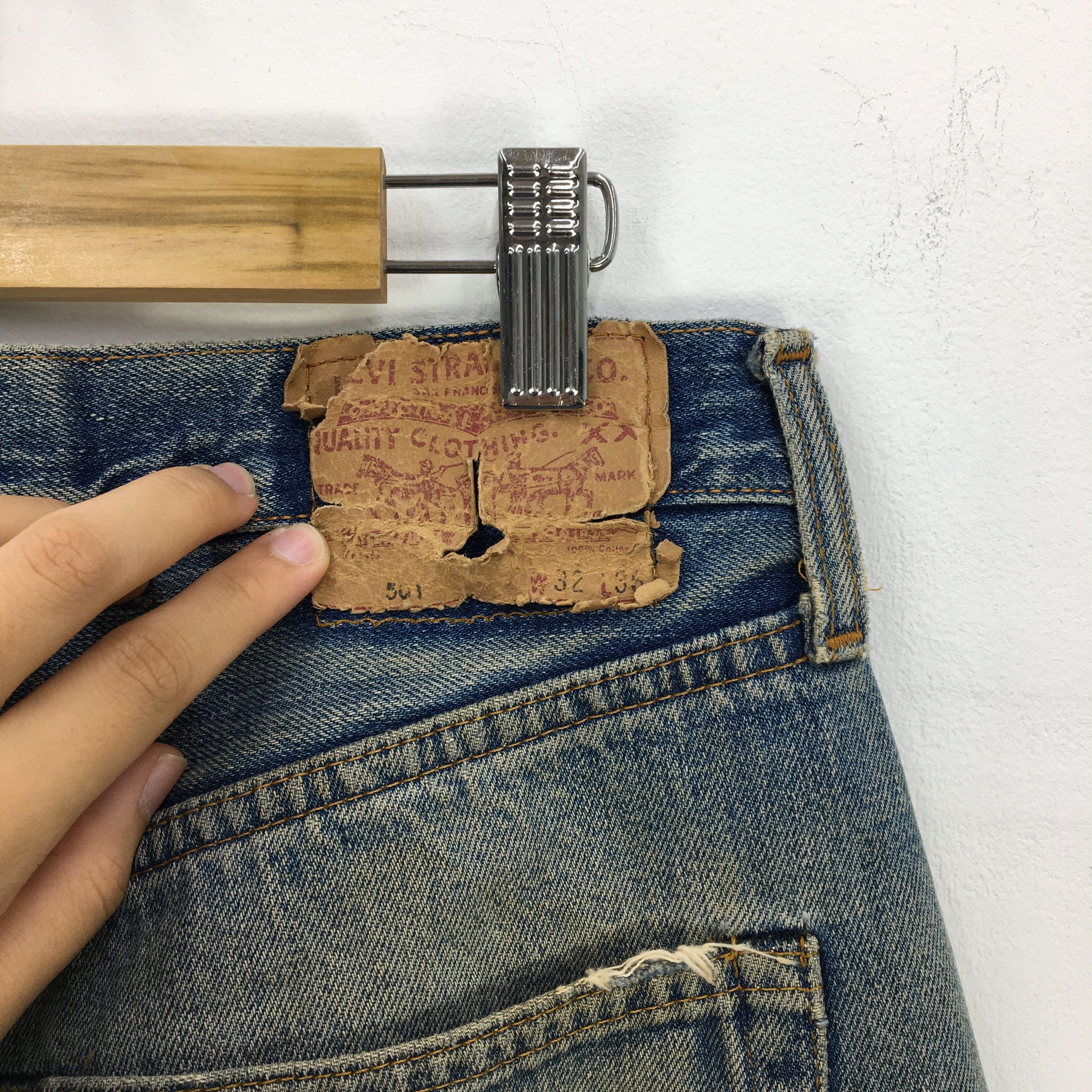 Vintage 80s Rusty Levi's 501 Distressed Selvedge Jeans Denim