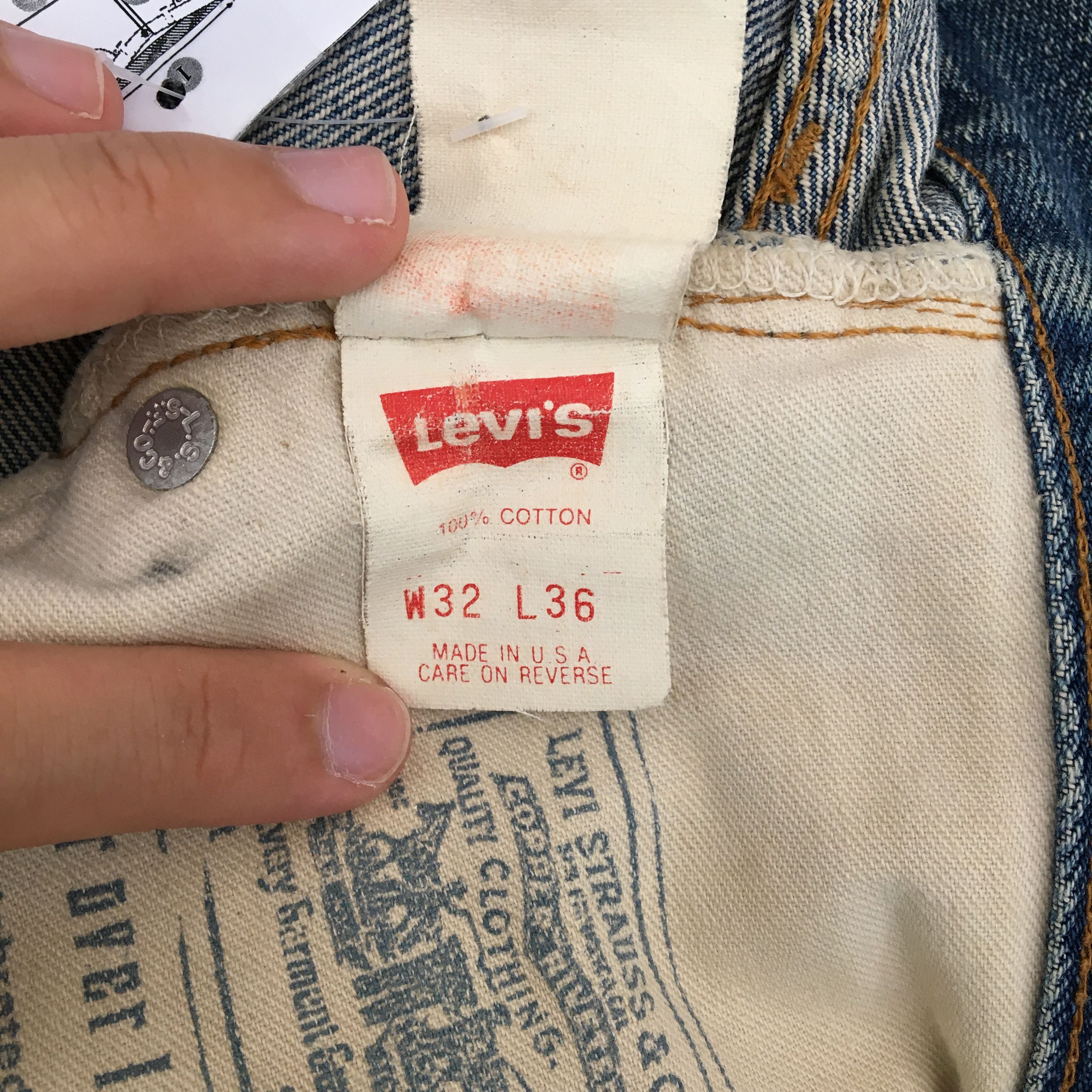 Vintage 80s Rusty Levi's 501 Distressed Selvedge Jeans Denim