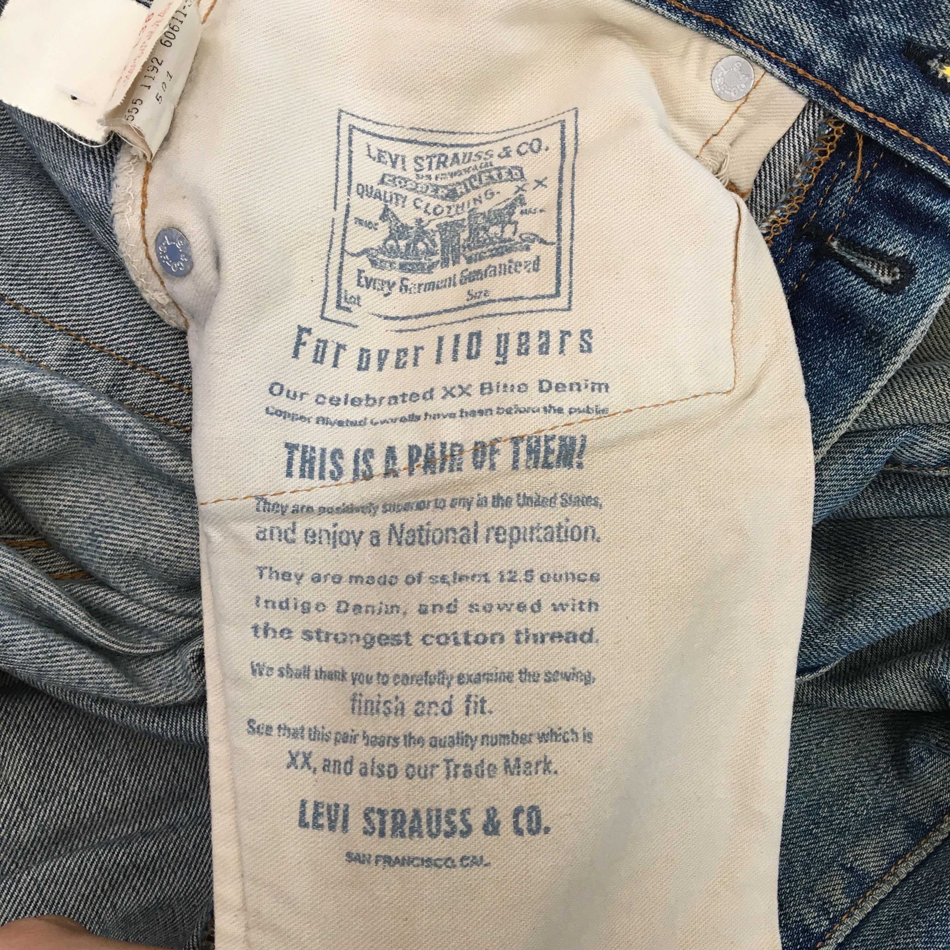 Vintage 80s Rusty Levi's 501 Distressed Selvedge Jeans Denim