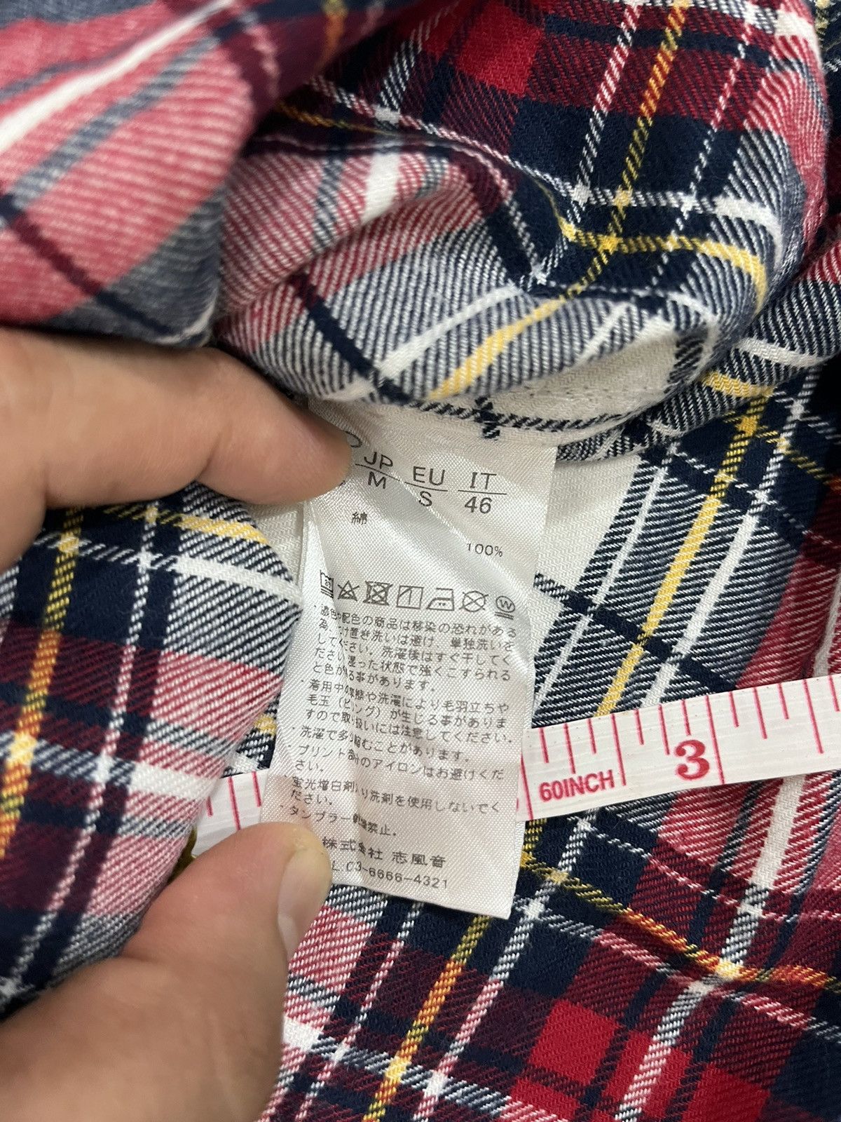Japanese Brand Number (N)Ine Flannel Big Logo Flannel Shirt Size Size US M / EU 48-50 / 2 - 8 Thumbnail