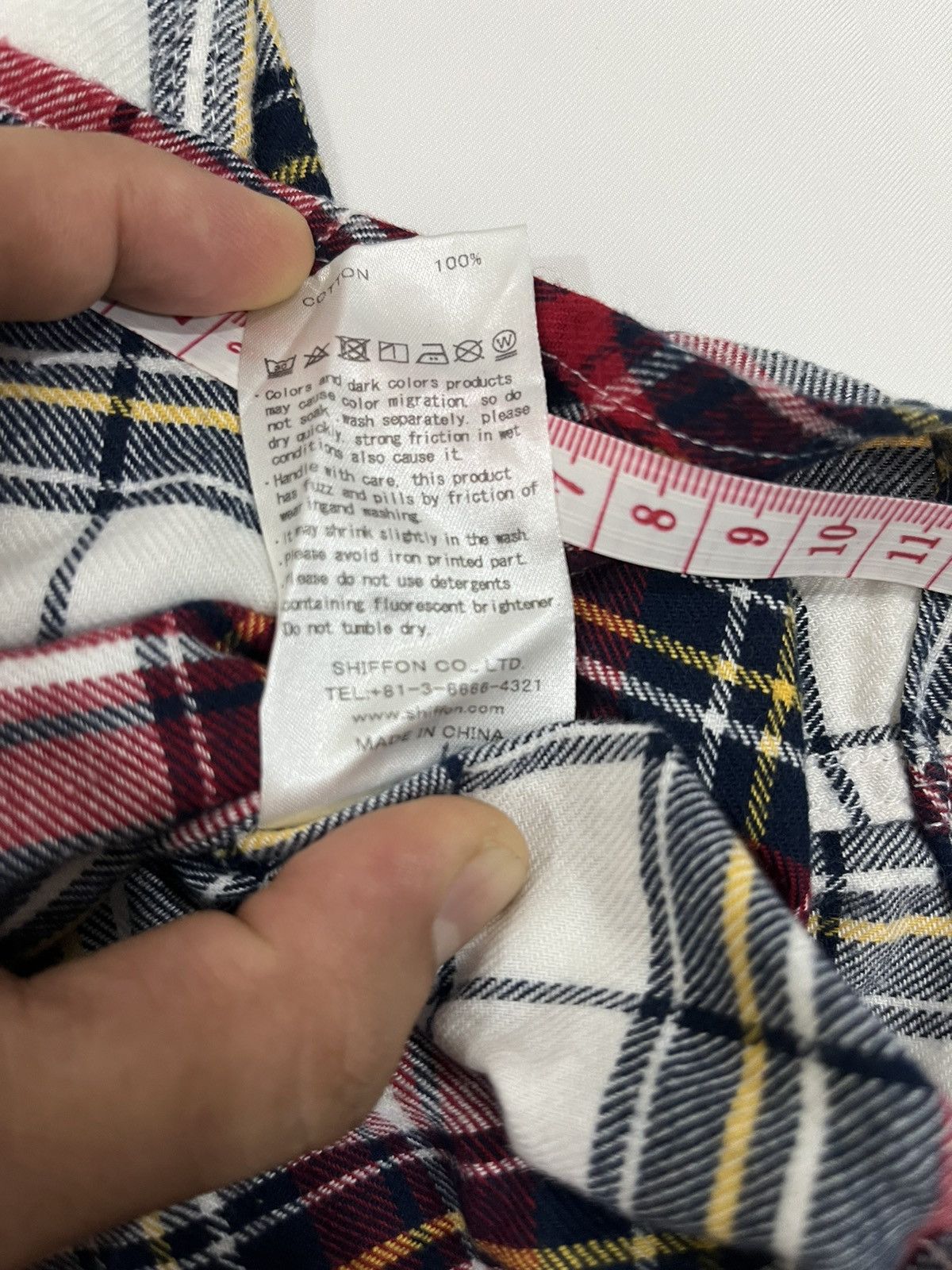 Japanese Brand Number (N)Ine Flannel Big Logo Flannel Shirt Size Size US M / EU 48-50 / 2 - 9 Thumbnail