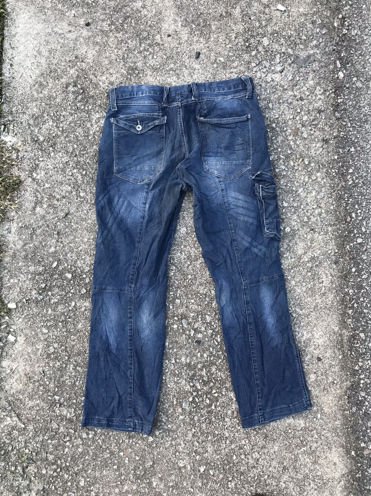 Japanese Brand Denim cargo pants distressed by international world Size US 34 / EU 50 - 2 Thumbnail
