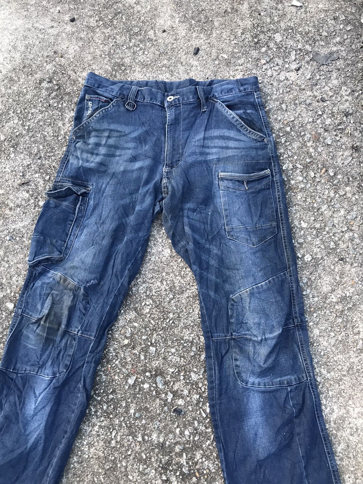 Japanese Brand Denim cargo pants distressed by international world Size US 34 / EU 50 - 4 Thumbnail