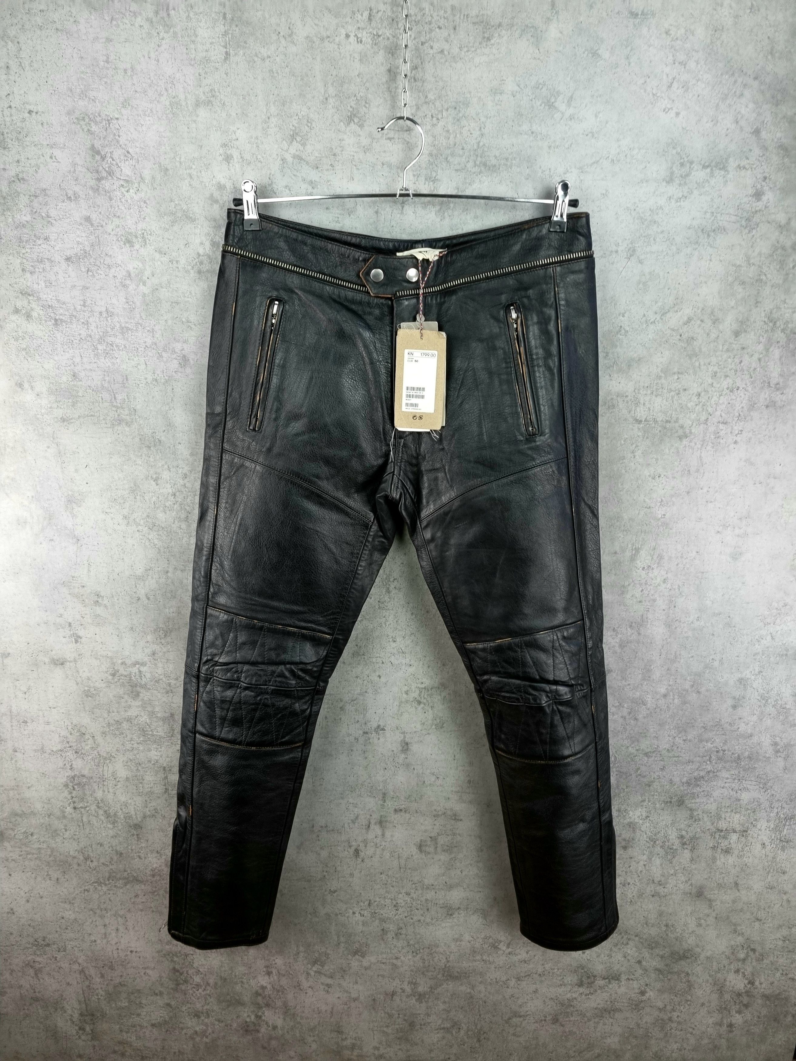 Genuine Leather × Isabel Marant × Leather NEW 2013 Isabel Marant Leather Biker Pants Size US 34 / EU 50 - 10 Thumbnail