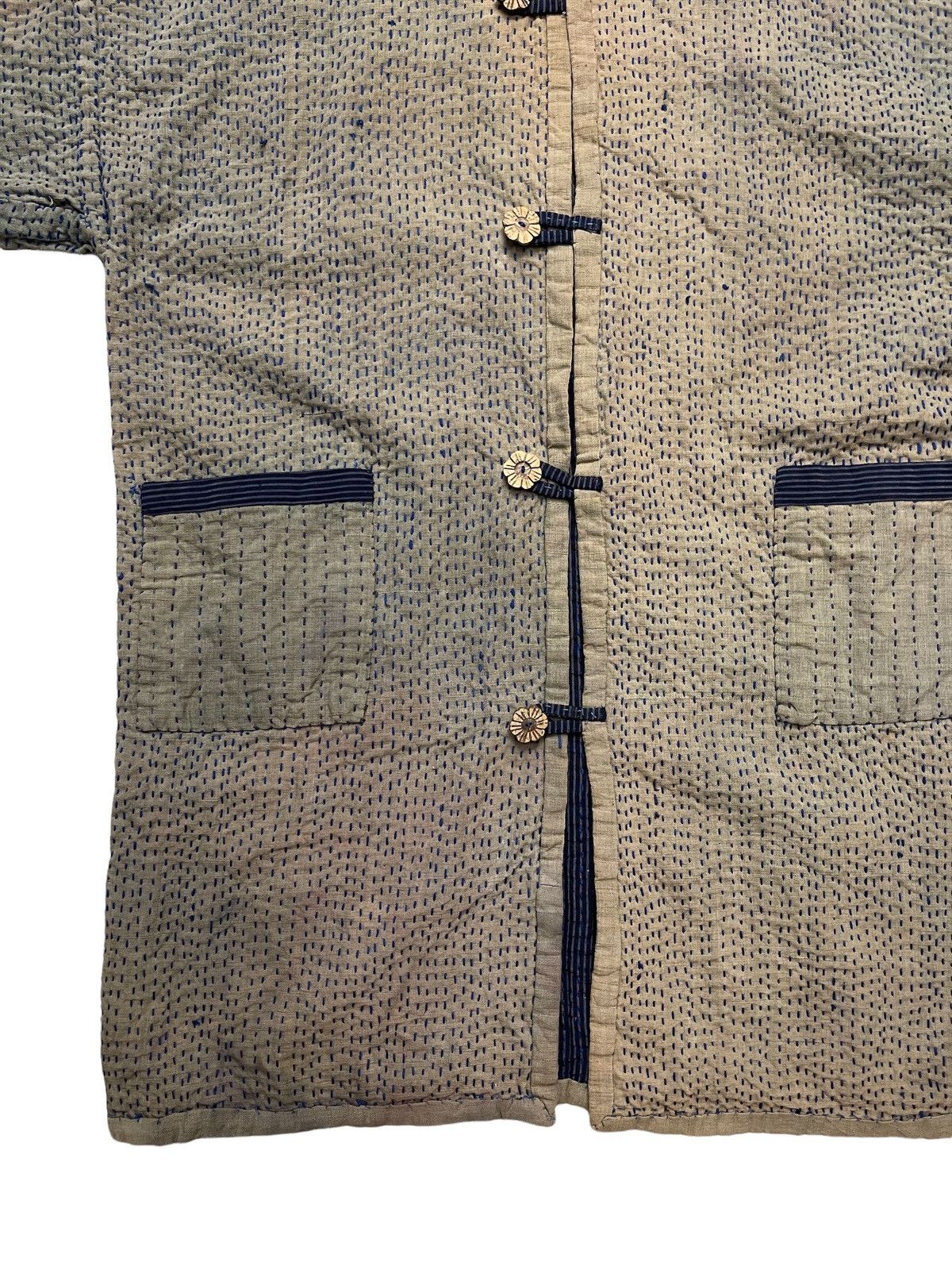 Vintage Pure Blue Indigo Boro Kapital Style Kimono Size US XL / EU 56 / 4 - 19 Thumbnail