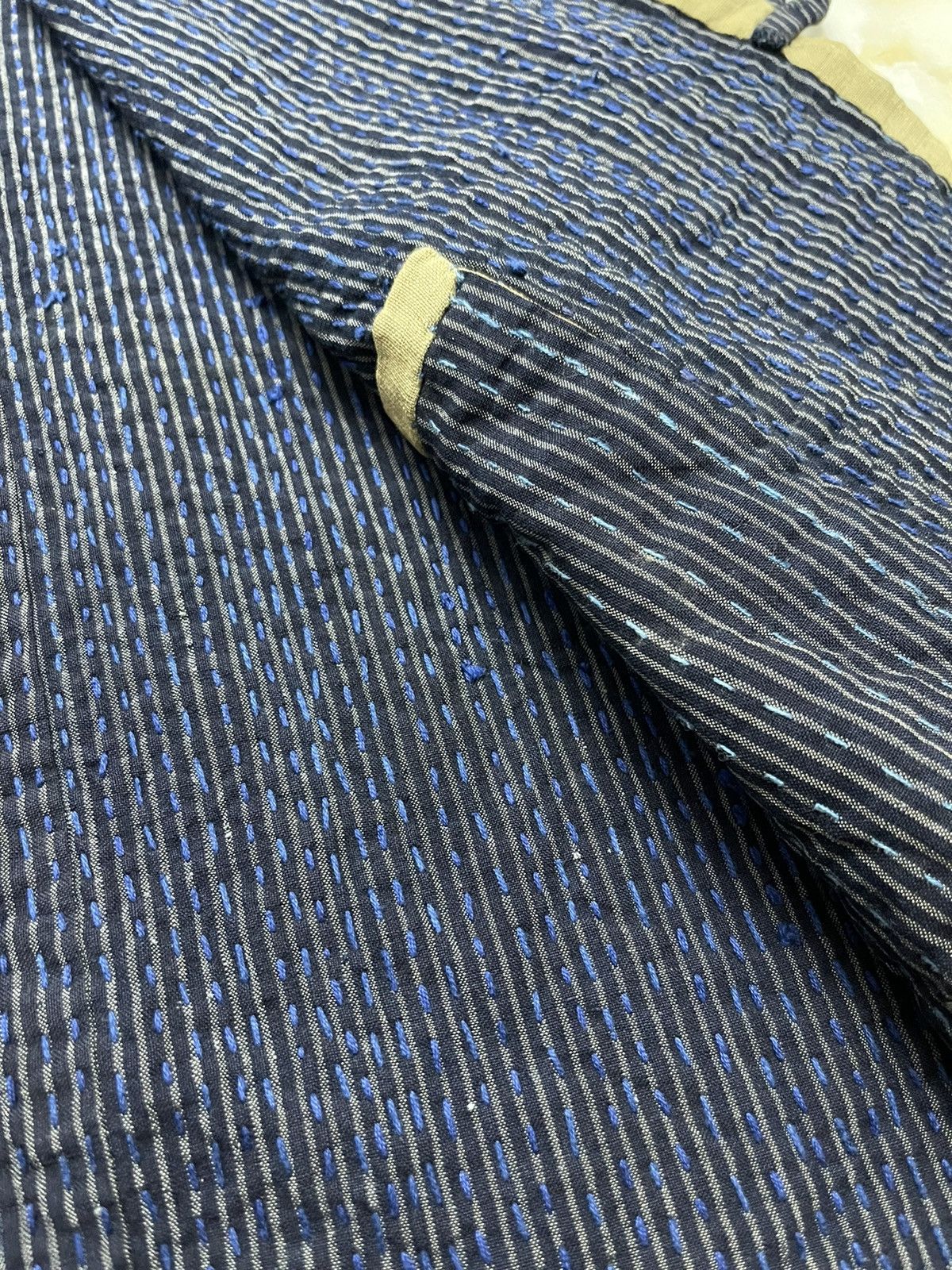 Vintage Pure Blue Indigo Boro Kapital Style Kimono Size US XL / EU 56 / 4 - 24 Thumbnail