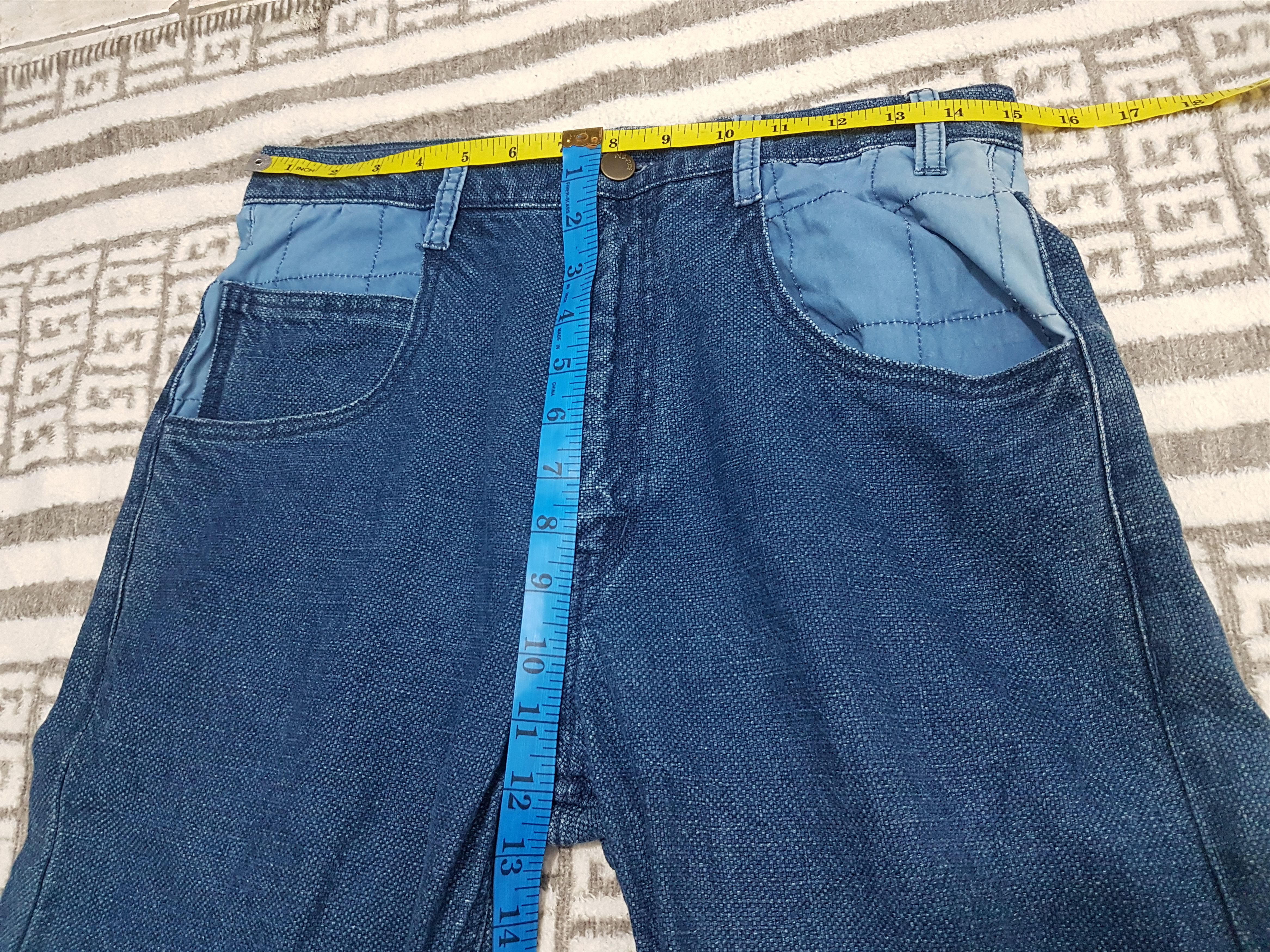 Issey Miyake Nenet (Issey Miyake Ex Designer) Indigo Patchwork Pants Size US 30 / EU 46 - 9 Thumbnail