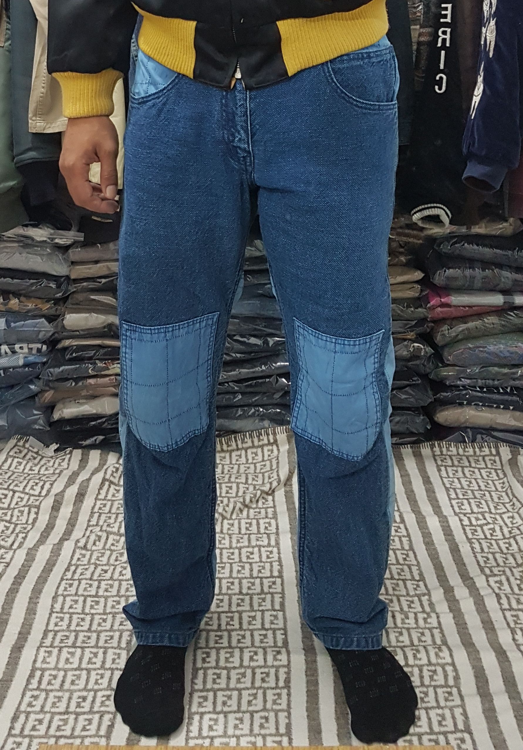 Issey Miyake Nenet (Issey Miyake Ex Designer) Indigo Patchwork Pants Size US 30 / EU 46 - 14 Thumbnail