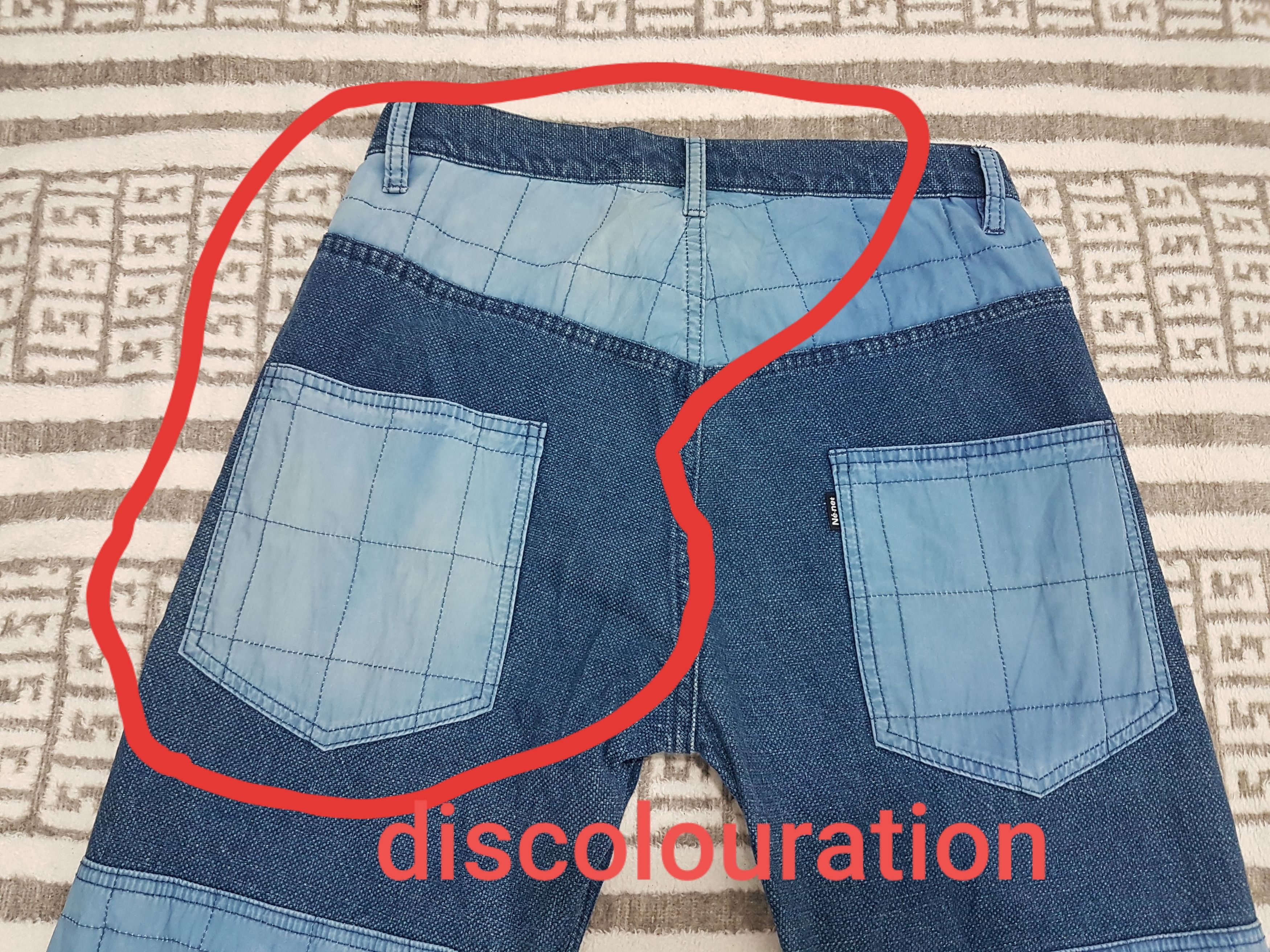 Issey Miyake Nenet (Issey Miyake Ex Designer) Indigo Patchwork Pants Size US 30 / EU 46 - 10 Thumbnail