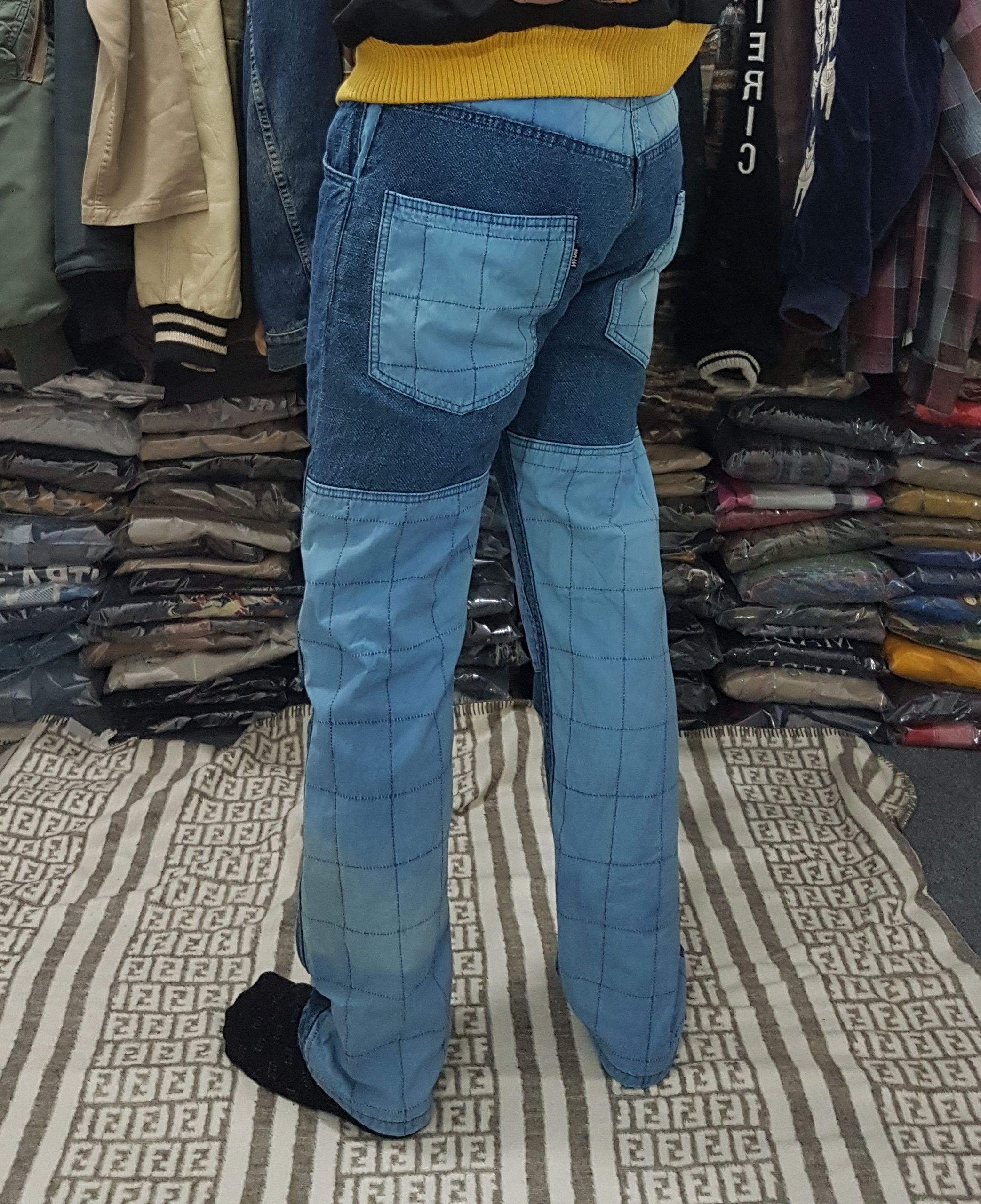 Issey Miyake Nenet (Issey Miyake Ex Designer) Indigo Patchwork Pants Size US 30 / EU 46 - 12 Thumbnail