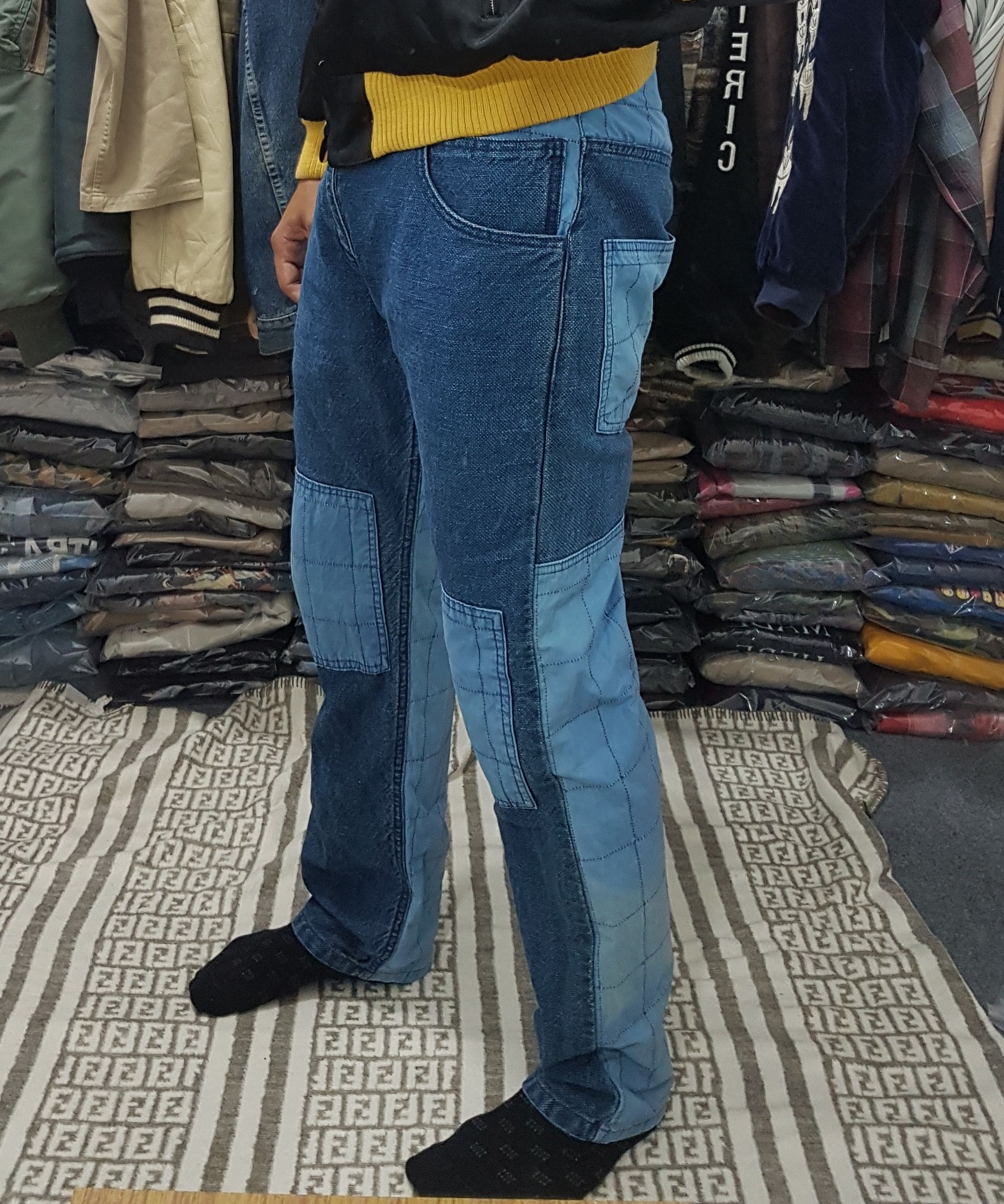 Issey Miyake Nenet (Issey Miyake Ex Designer) Indigo Patchwork Pants Size US 30 / EU 46 - 13 Thumbnail