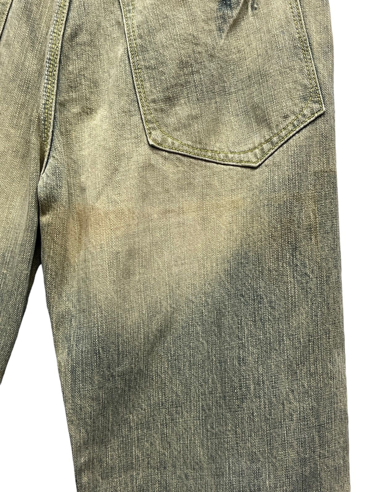 Vintage DOPE💥COCOLULU Distressed Greenish Blue Light Wash Sun Faded Size US 31 - 12 Thumbnail