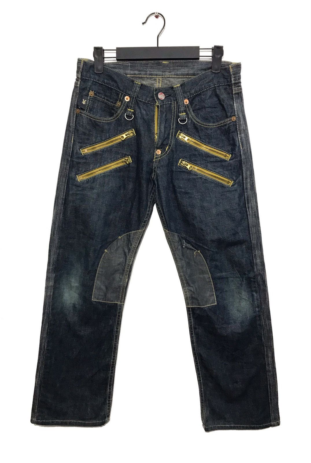 Japanese Brand Made In Japan Yen Jeans Zipper Punk Jeans Size US 29 - 2 Thumbnail
