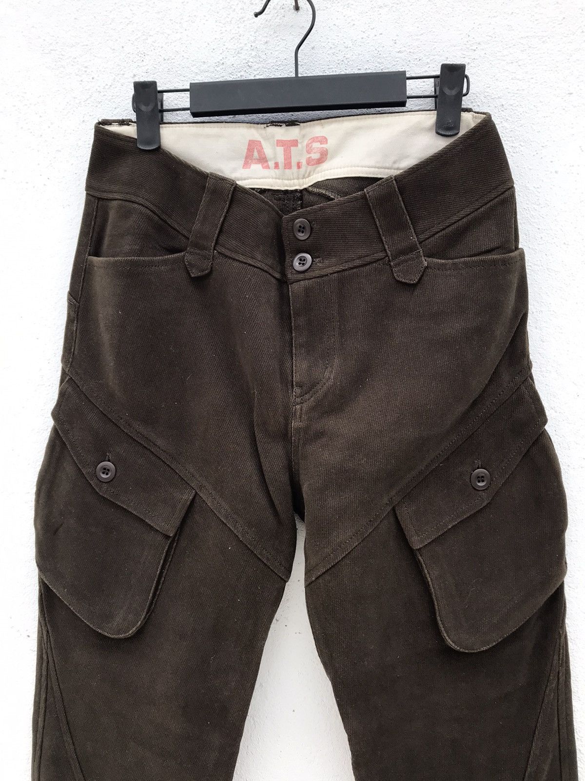 Japanese Brand Atsuro Tayama A/T Bondage Cargo Heavy Cotton Pants Size US 30 / EU 46 - 2 Thumbnail