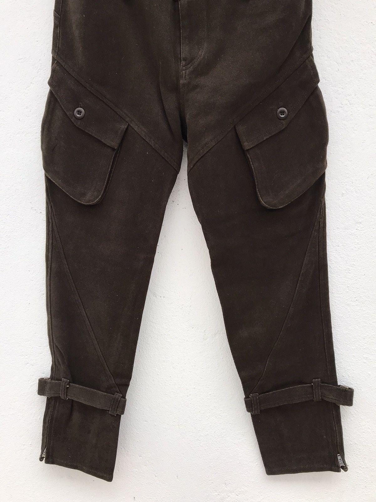 Japanese Brand Atsuro Tayama A/T Bondage Cargo Heavy Cotton Pants Size US 30 / EU 46 - 3 Thumbnail