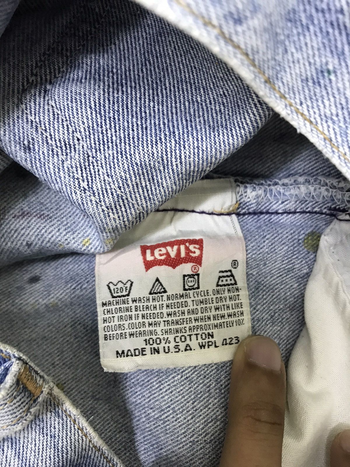 Levi's Vintage Clothing Made in USA Vtg Levi’s 501 Paint Splash Remade Size US 32 / EU 48 - 10 Thumbnail