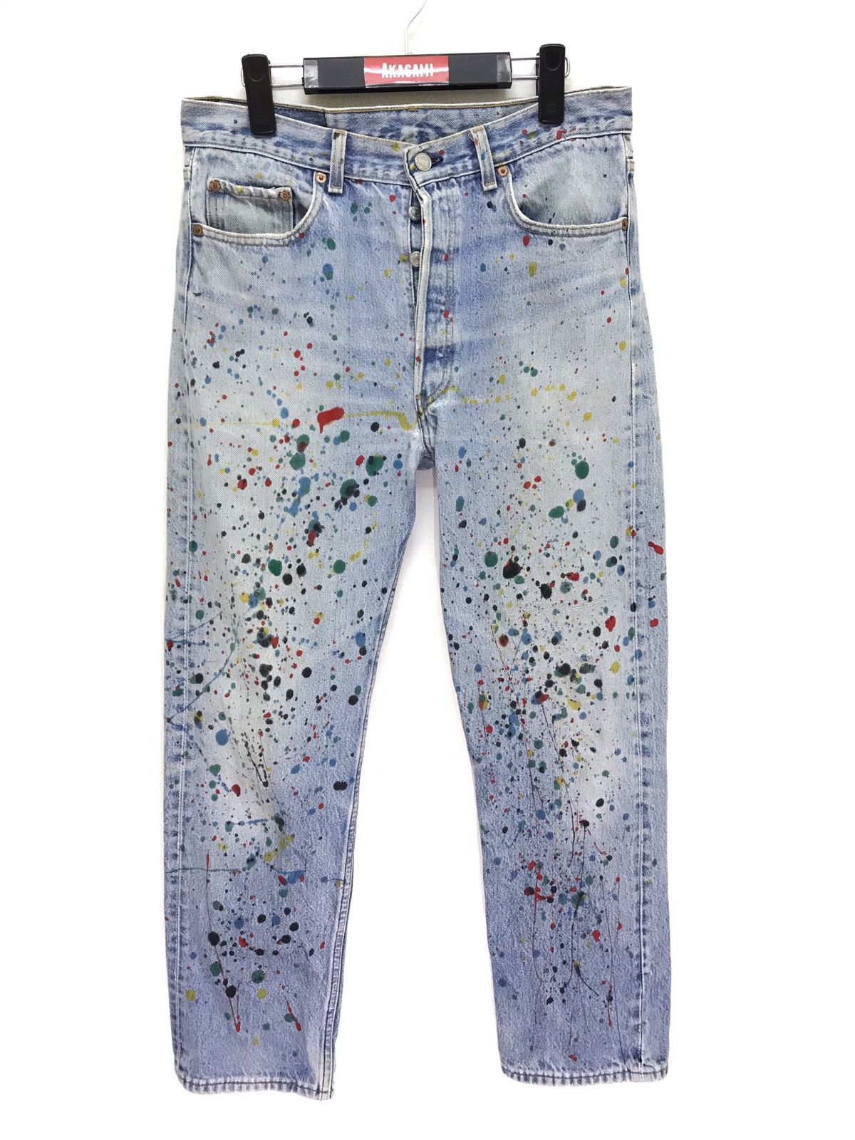 Levi's Vintage Clothing Made in USA Vtg Levi’s 501 Paint Splash Remade Size US 32 / EU 48 - 3 Thumbnail