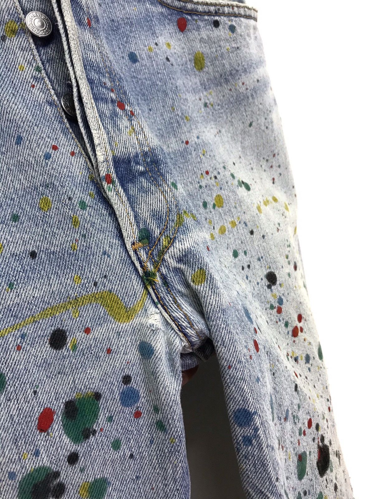 Levi's Vintage Clothing Made in USA Vtg Levi’s 501 Paint Splash Remade Size US 32 / EU 48 - 6 Thumbnail
