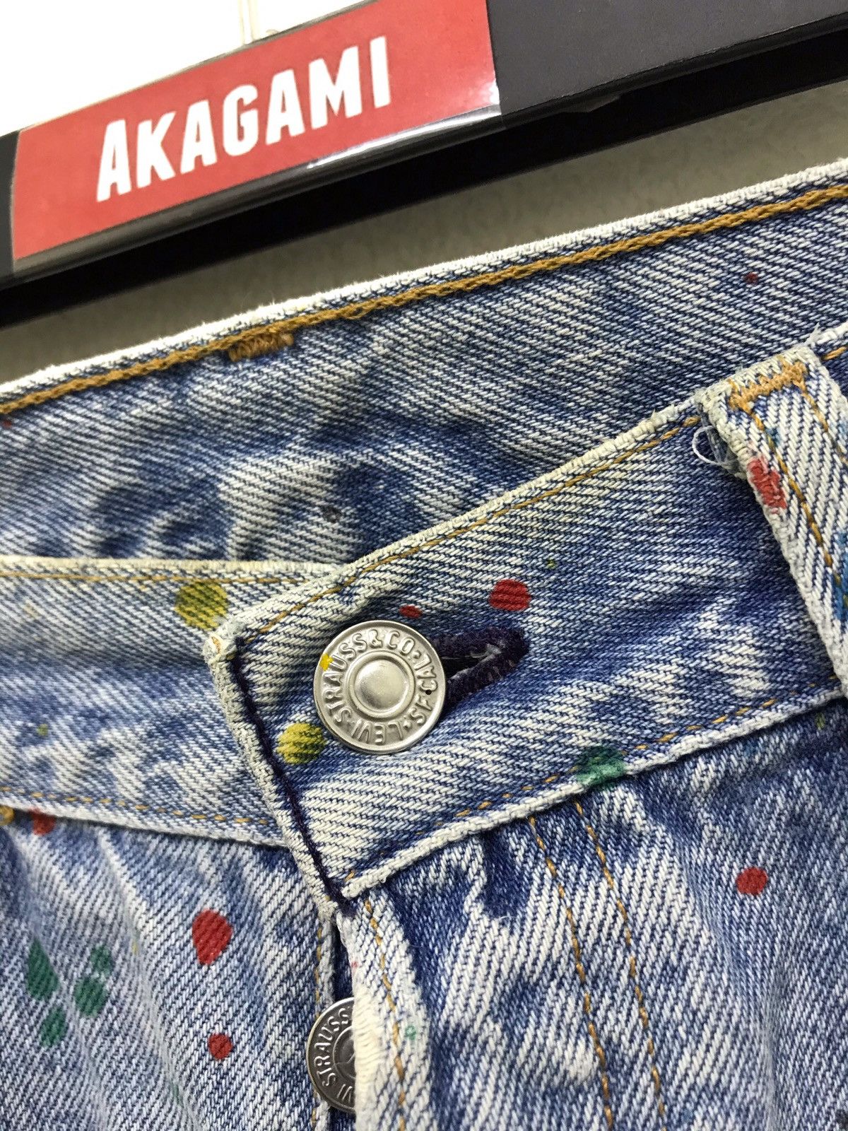 Levi's Vintage Clothing Made in USA Vtg Levi’s 501 Paint Splash Remade Size US 32 / EU 48 - 8 Thumbnail