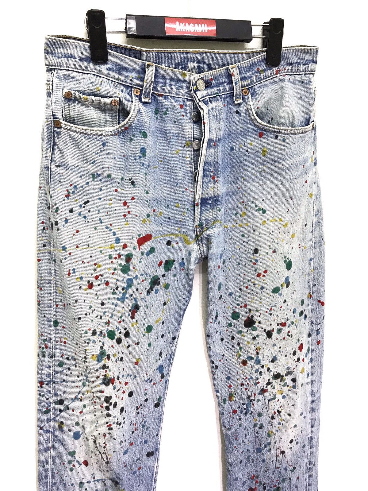 Levi's Vintage Clothing Made in USA Vtg Levi’s 501 Paint Splash Remade Size US 32 / EU 48 - 5 Thumbnail