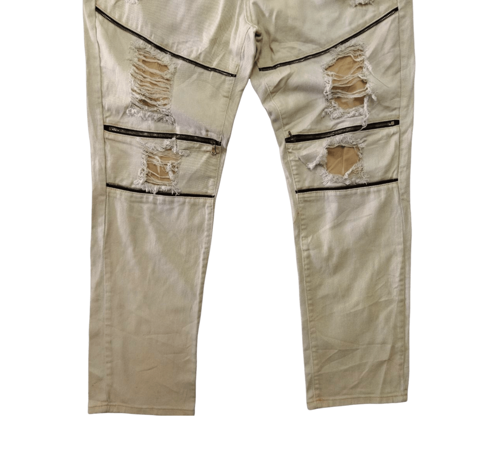 Japanese Brand Japanese Argonault Nation Zipper Distressed Jeans Size US 38 / EU 54 - 3 Thumbnail