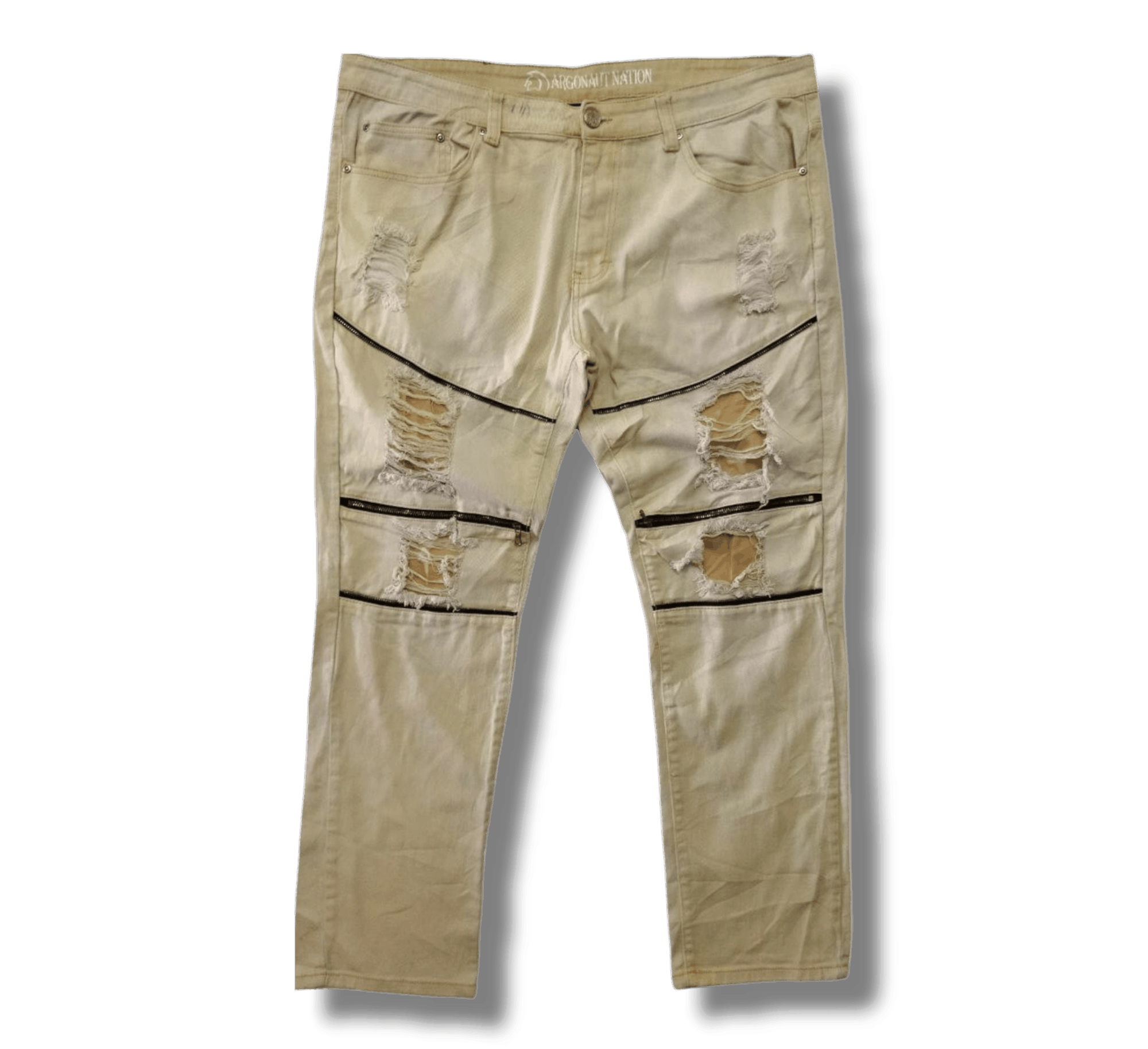 Japanese Brand Japanese Argonault Nation Zipper Distressed Jeans Size US 38 / EU 54 - 1 Thumbnail