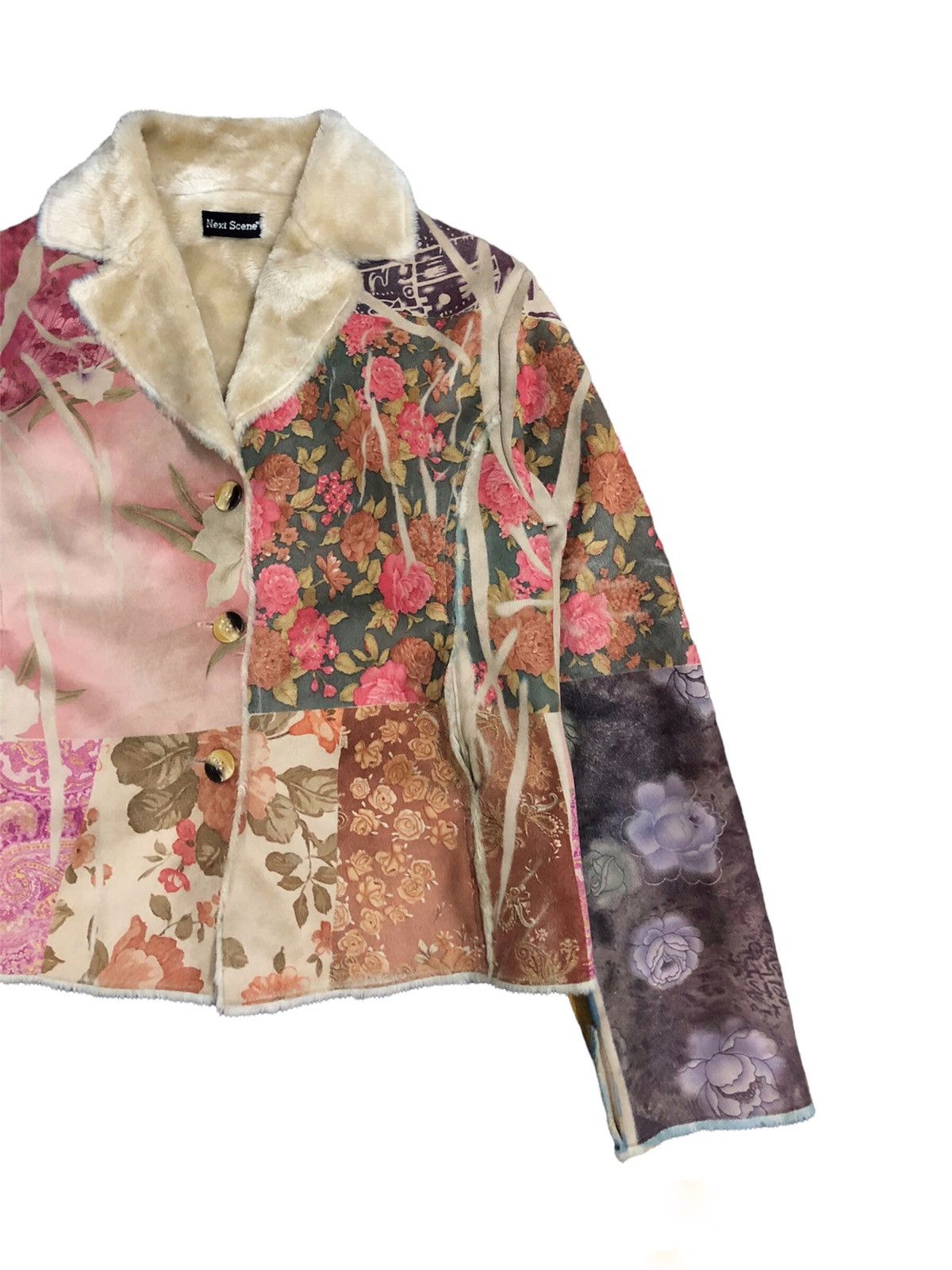 Japanese Brand 00's Artisanal Next Scene Trompe L’oeil Shearling jacket Size US M / EU 48-50 / 2 - 3 Thumbnail